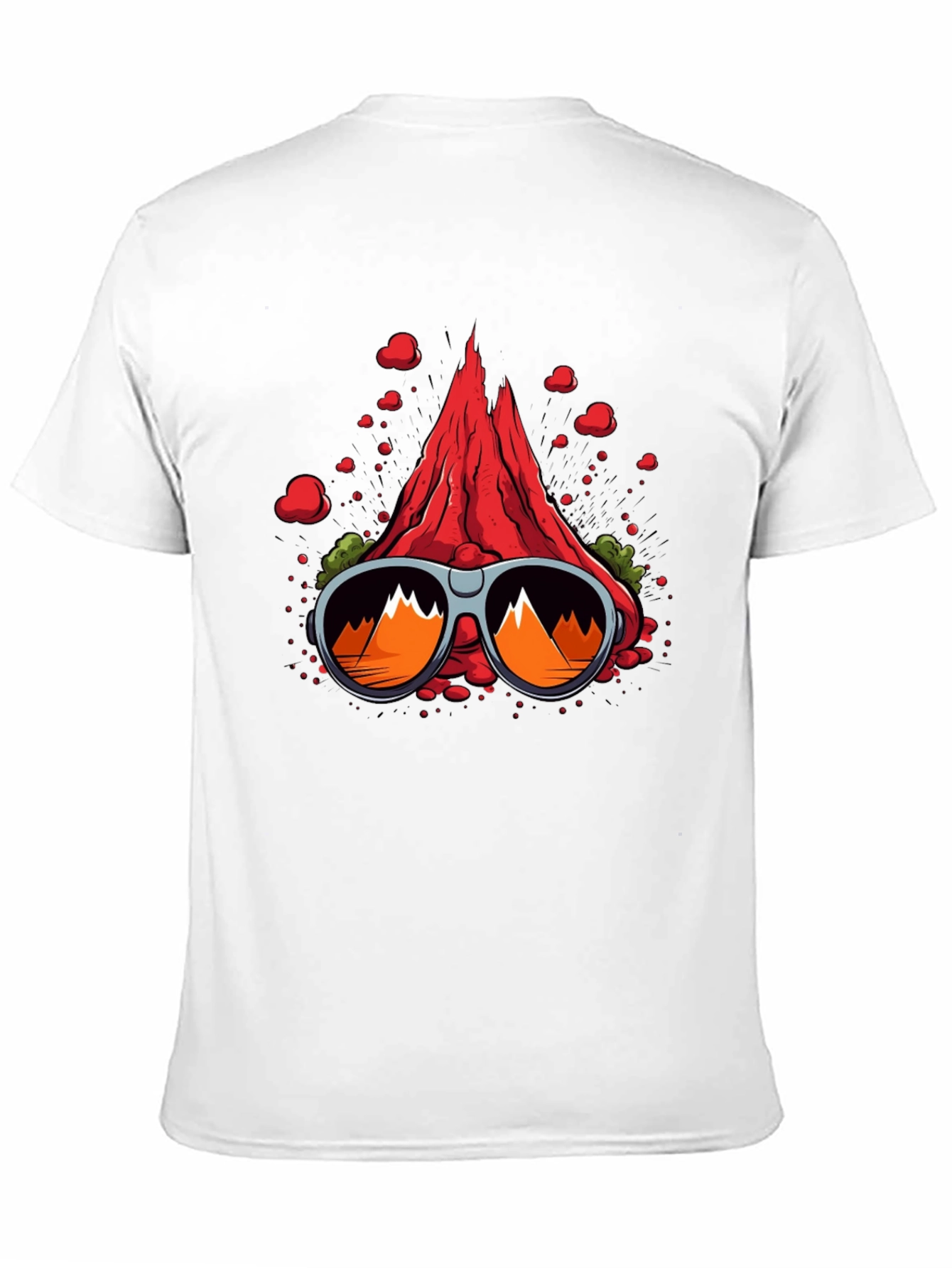 Cool Volcano Sunglasses Graphic Tee