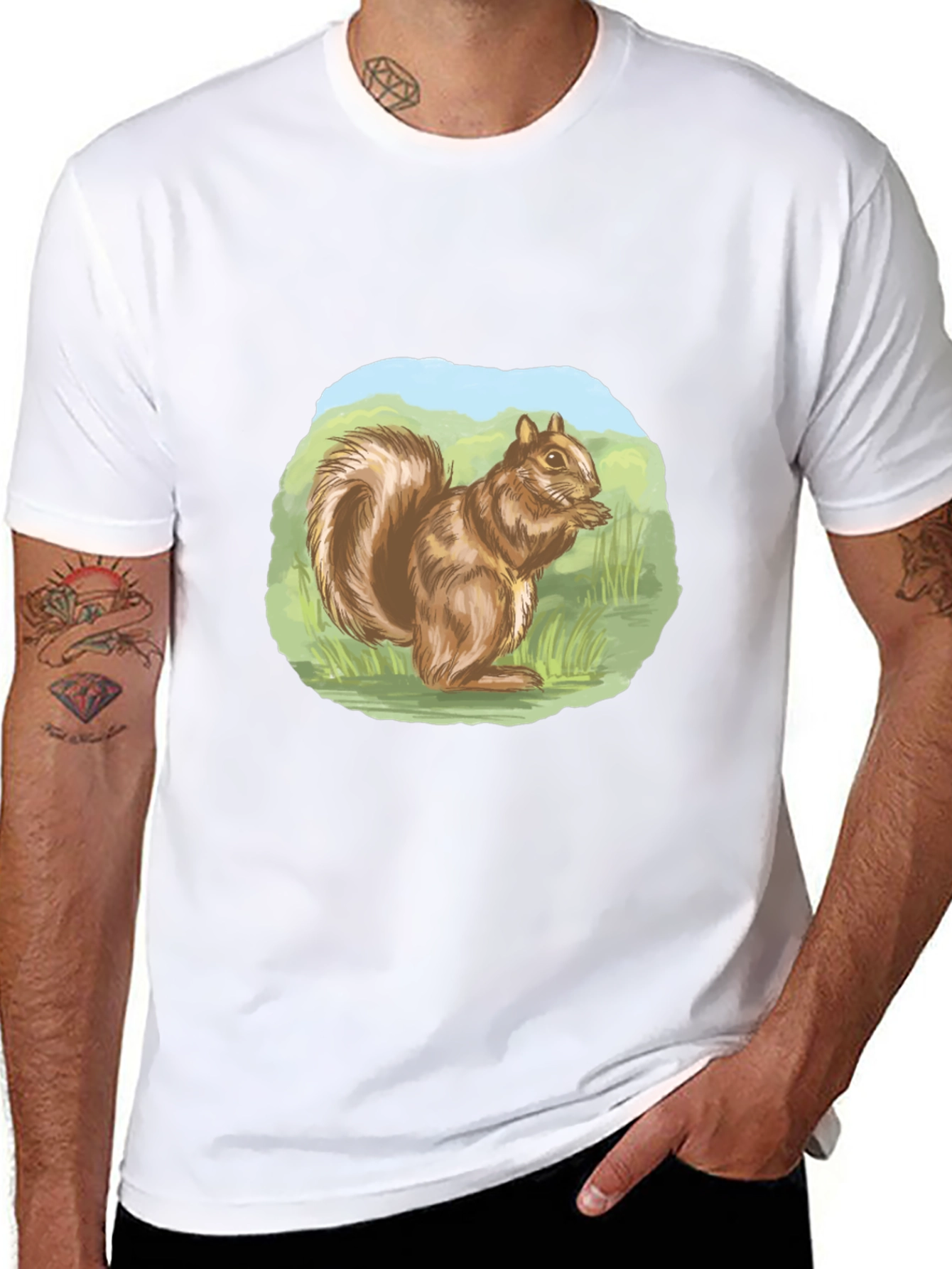Squirrel Graphic Tee - Nature Lovers T-Shirt