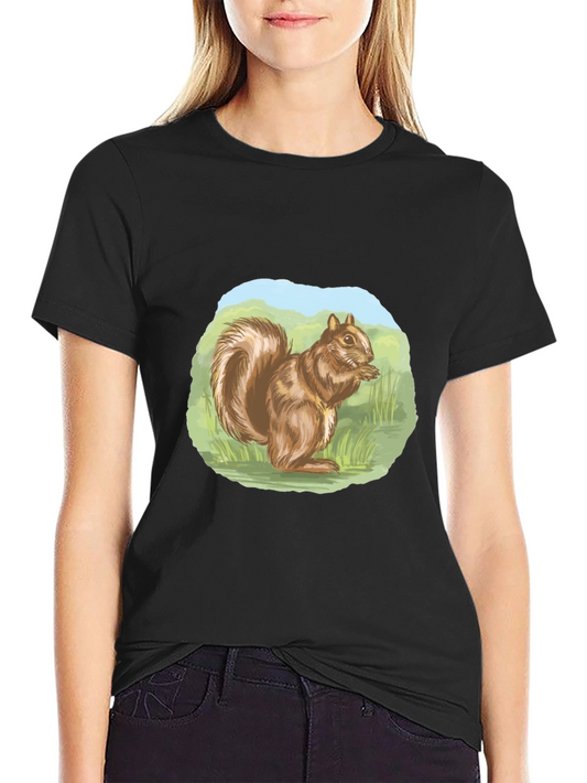 Squirrel Graphic Tee - Nature Lovers T-Shirt