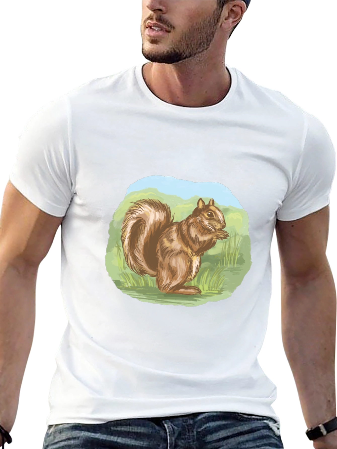Squirrel Graphic Tee - Nature Lovers T-Shirt
