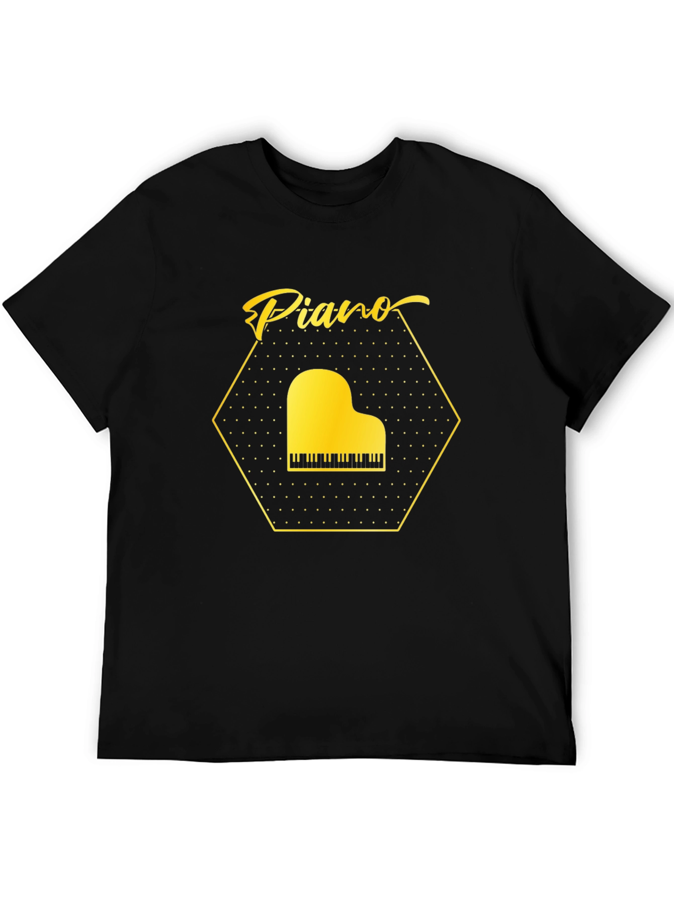 Piano Graphic Tee - Musical Instrument T-Shirt