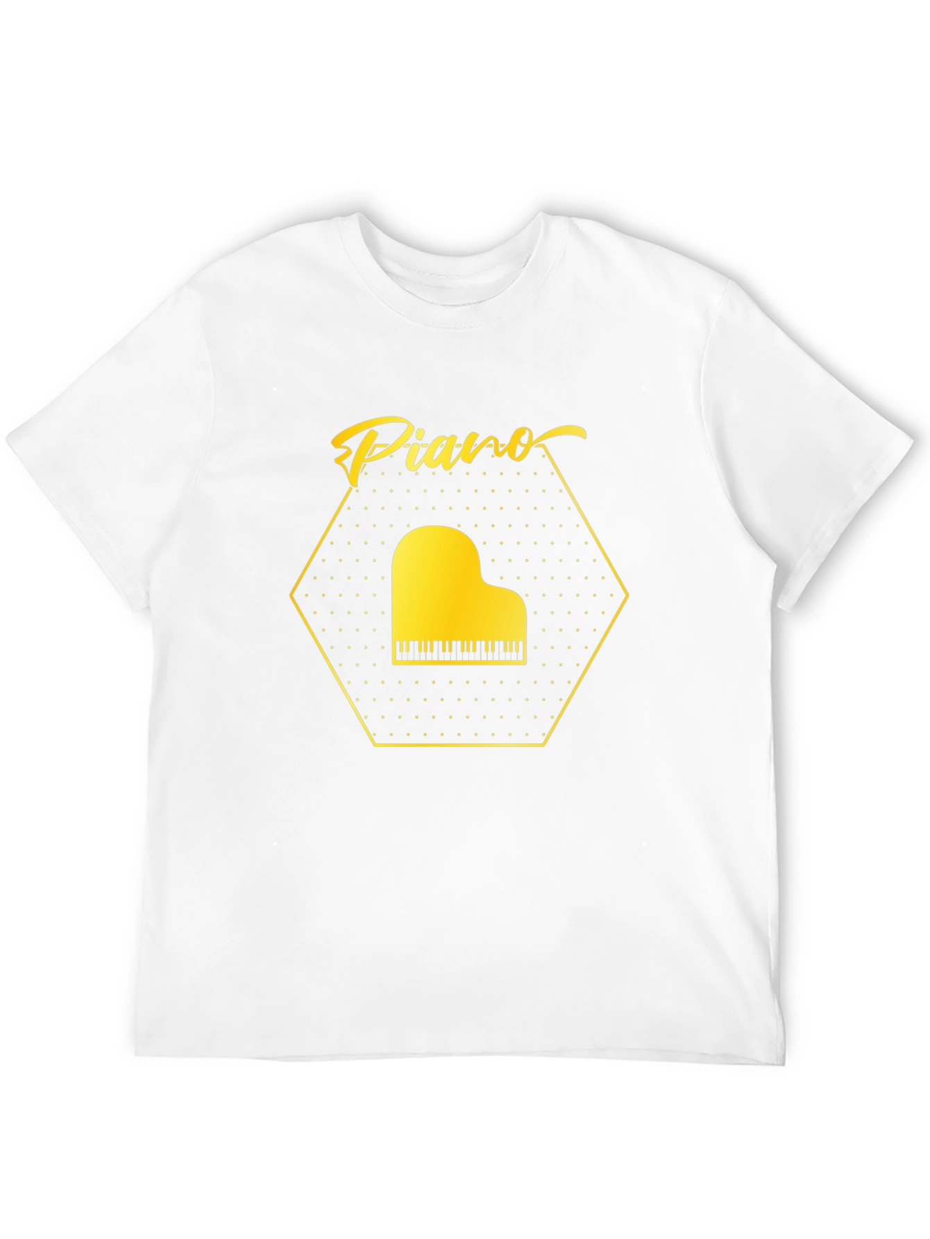 Piano Graphic Tee - Musical Instrument T-Shirt