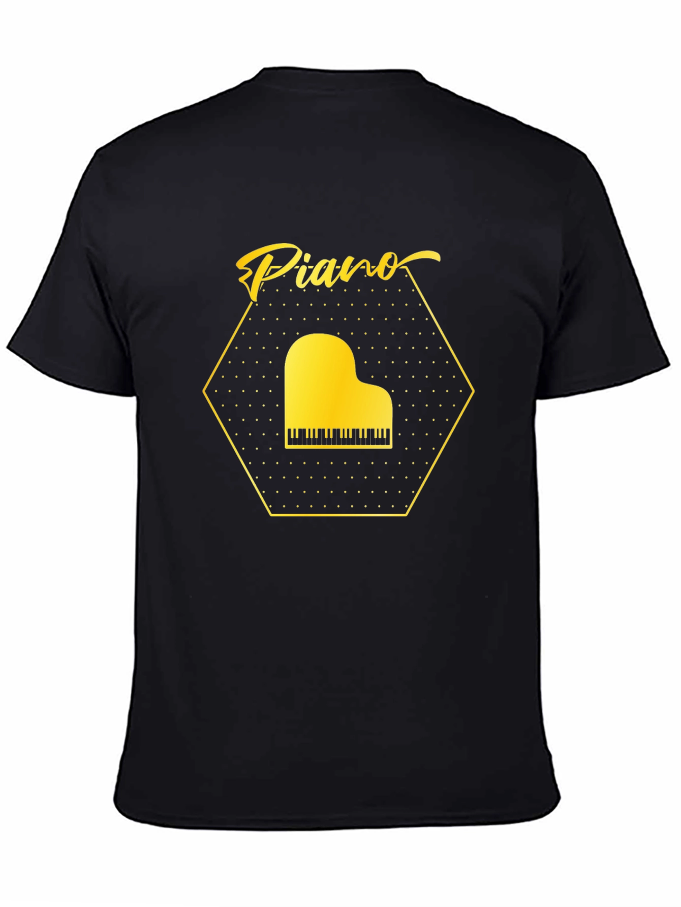 Piano Graphic Tee - Musical Instrument T-Shirt