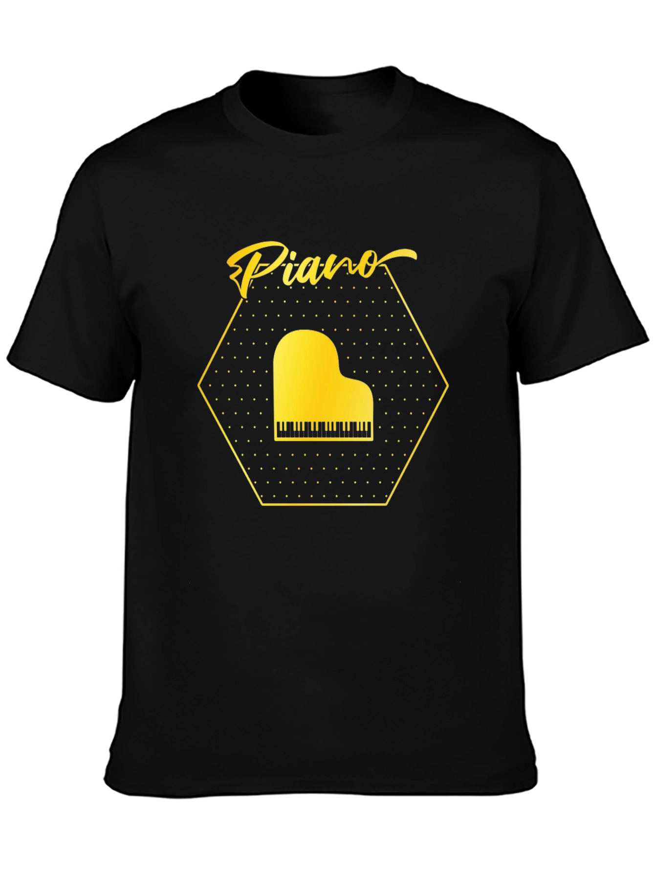Piano Graphic Tee - Musical Instrument T-Shirt