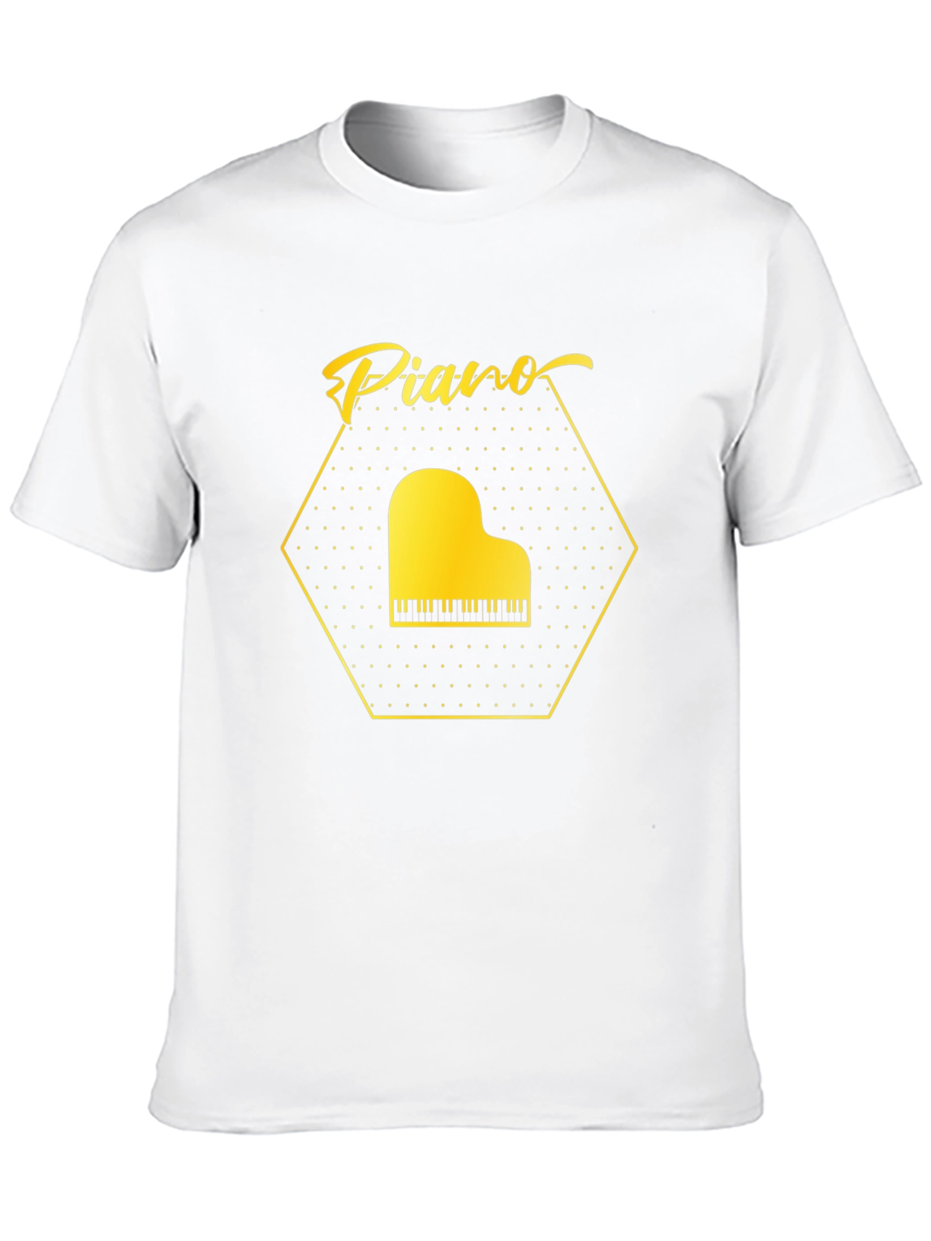 Piano Graphic Tee - Musical Instrument T-Shirt