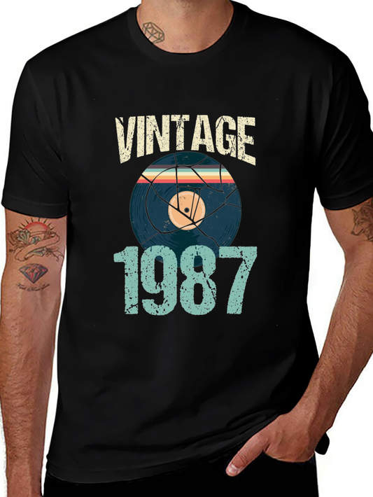 Vintage 1987 Record T-Shirt - Retro Style