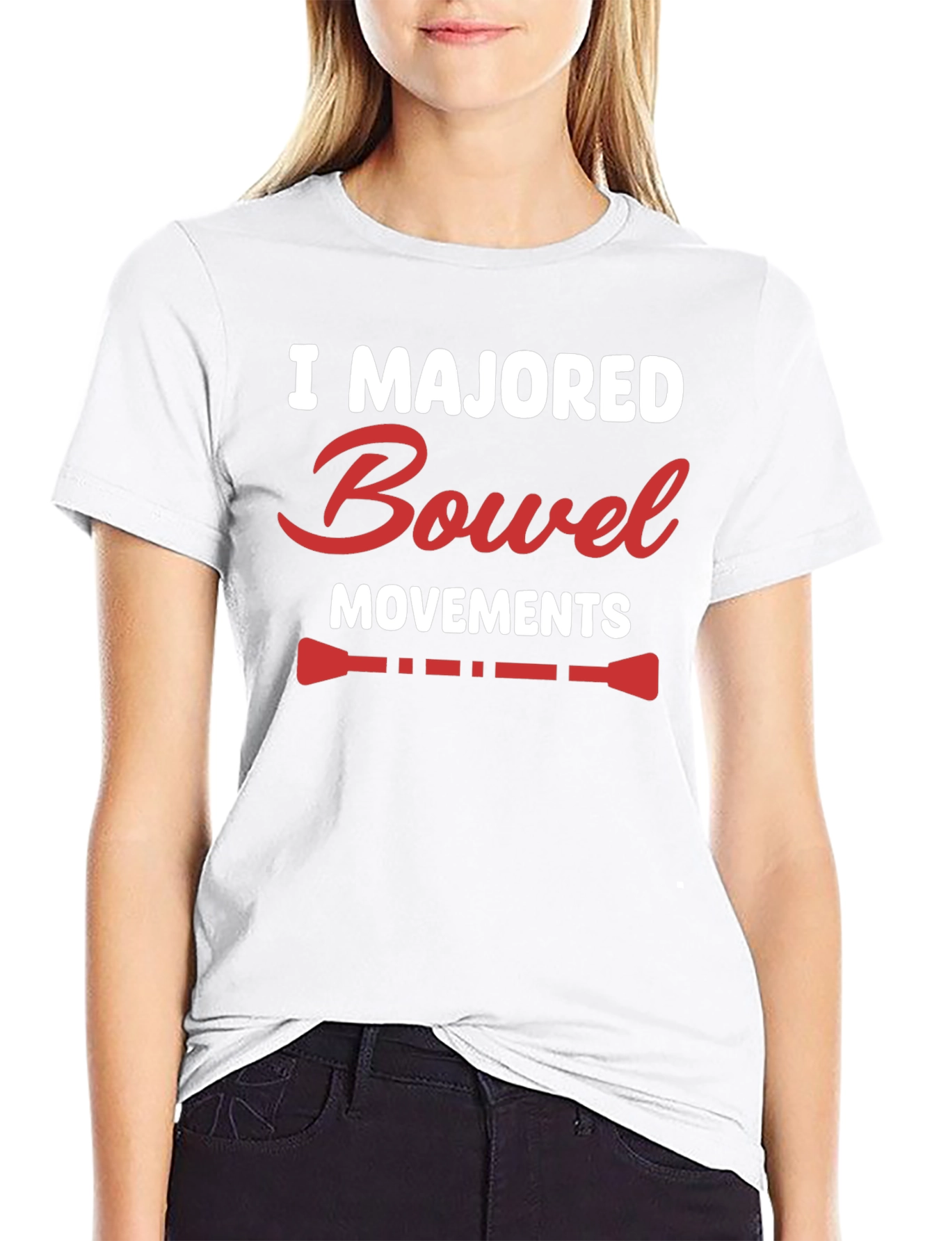 I Majored Bowel Movements Black T-Shirt