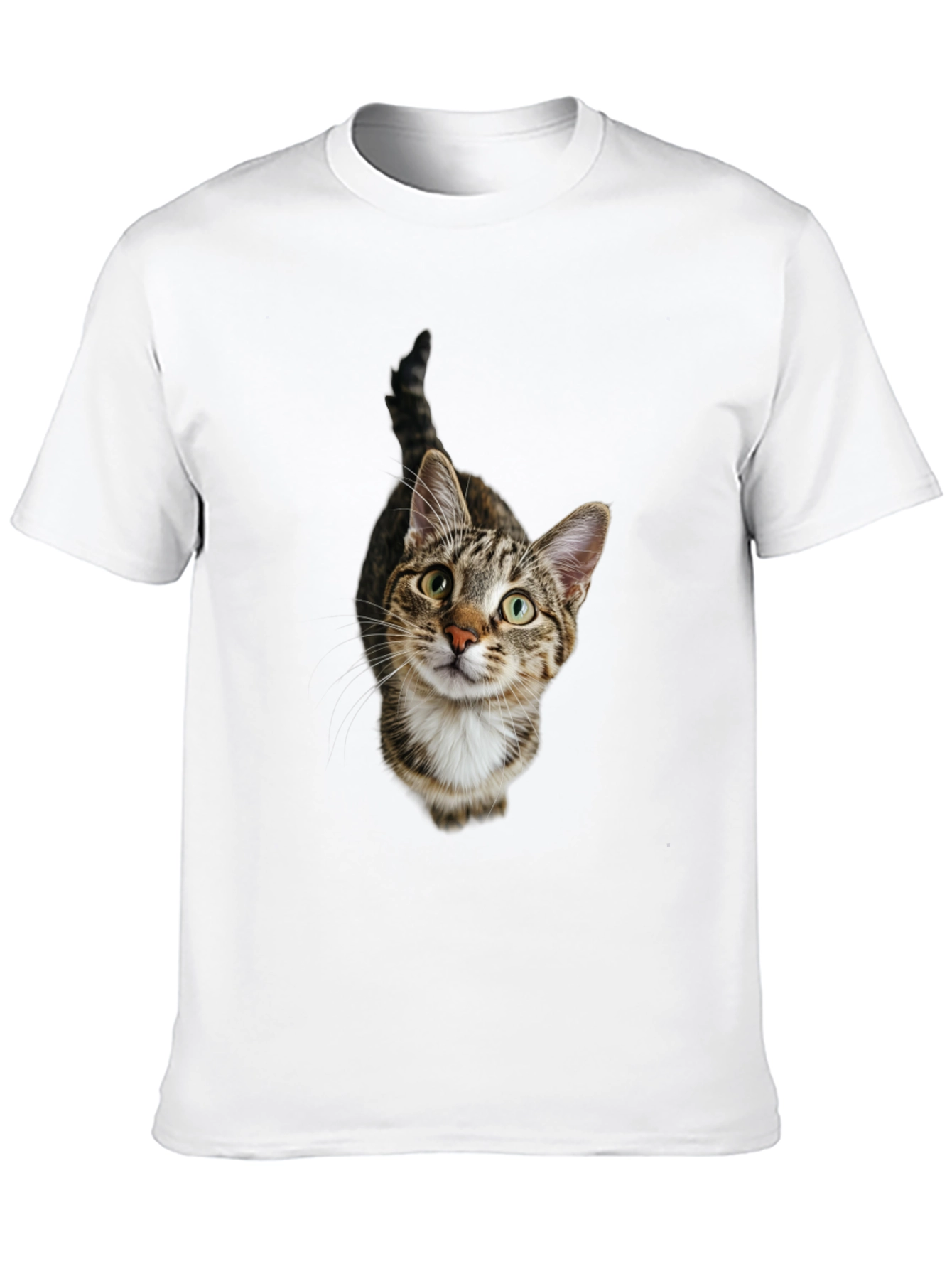 Tabby Cat Graphic Tee -  Unisex Black T-Shirt