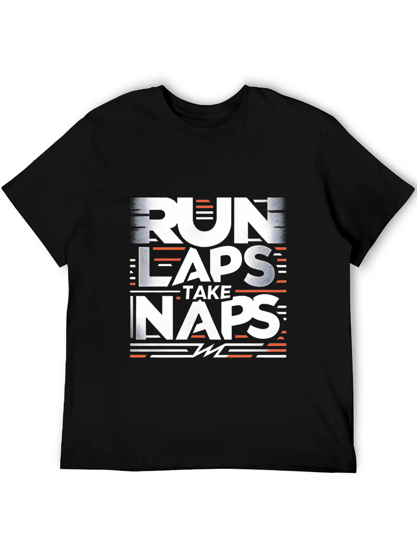 Run Laps Take Naps Black T-Shirt