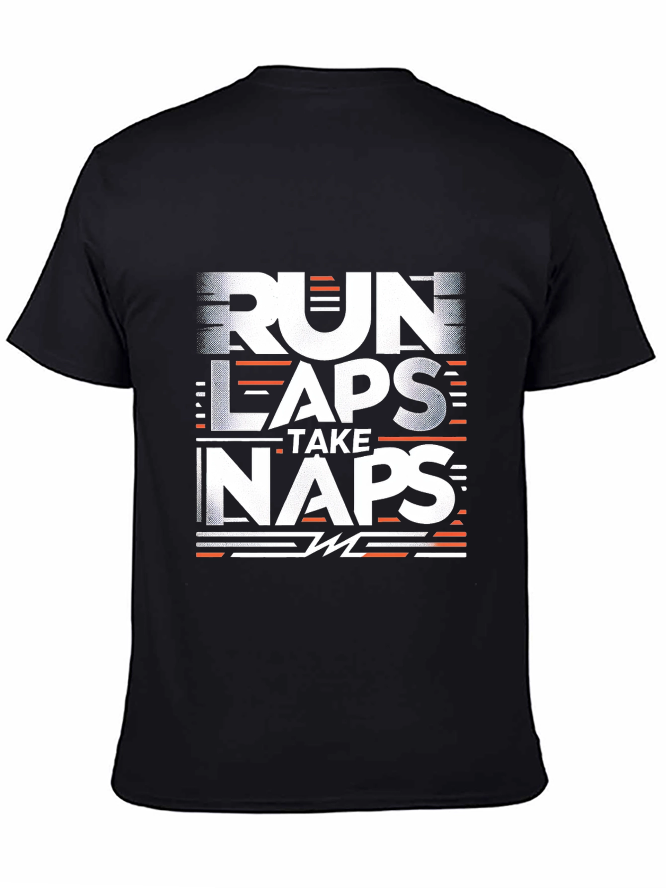 Run Laps Take Naps Black T-Shirt