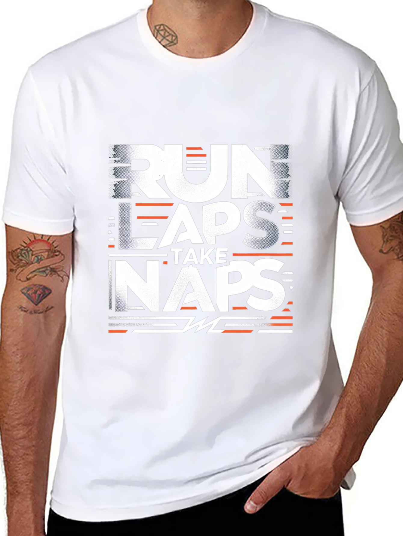 Run Laps Take Naps Black T-Shirt