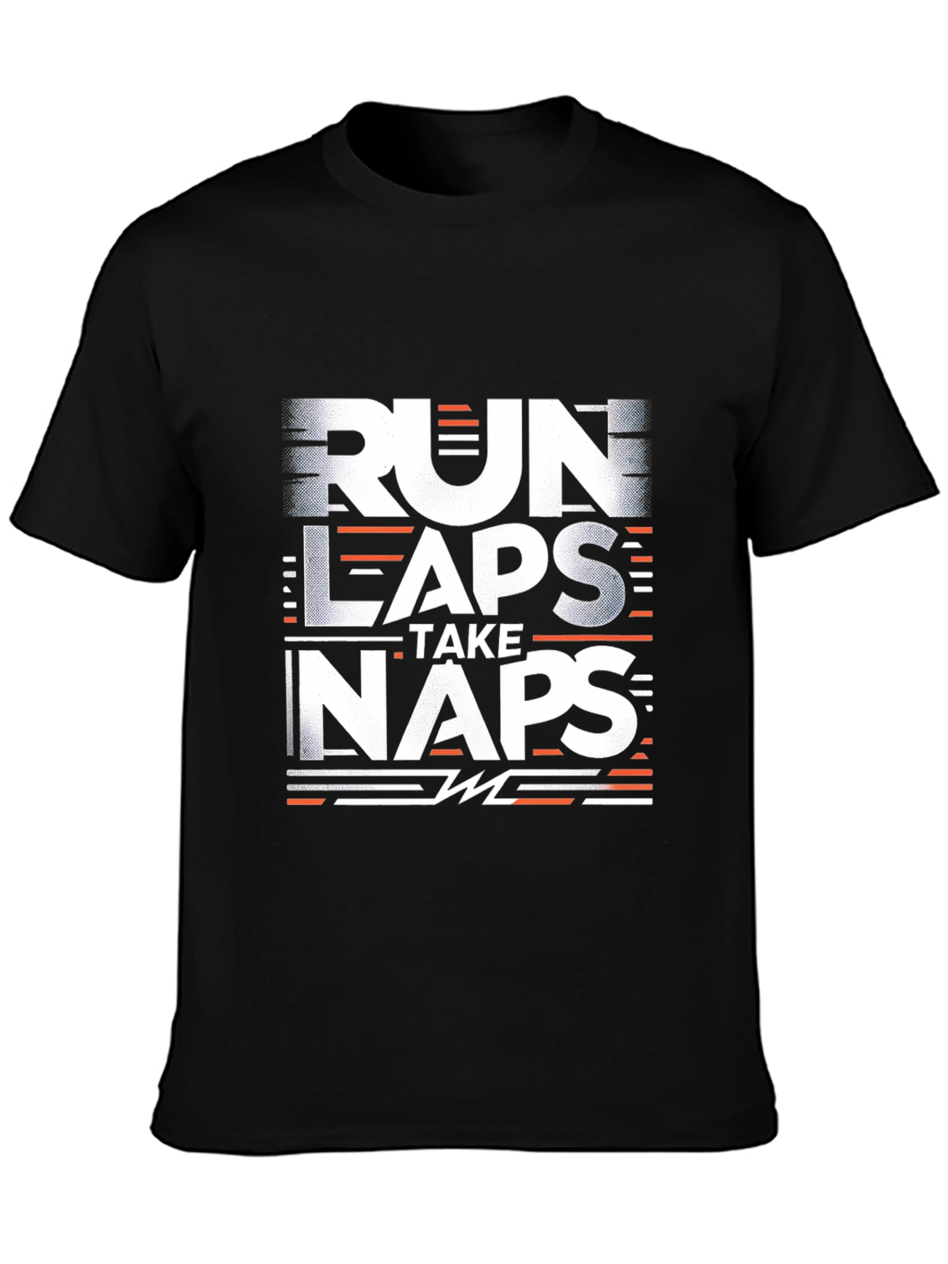 Run Laps Take Naps Black T-Shirt