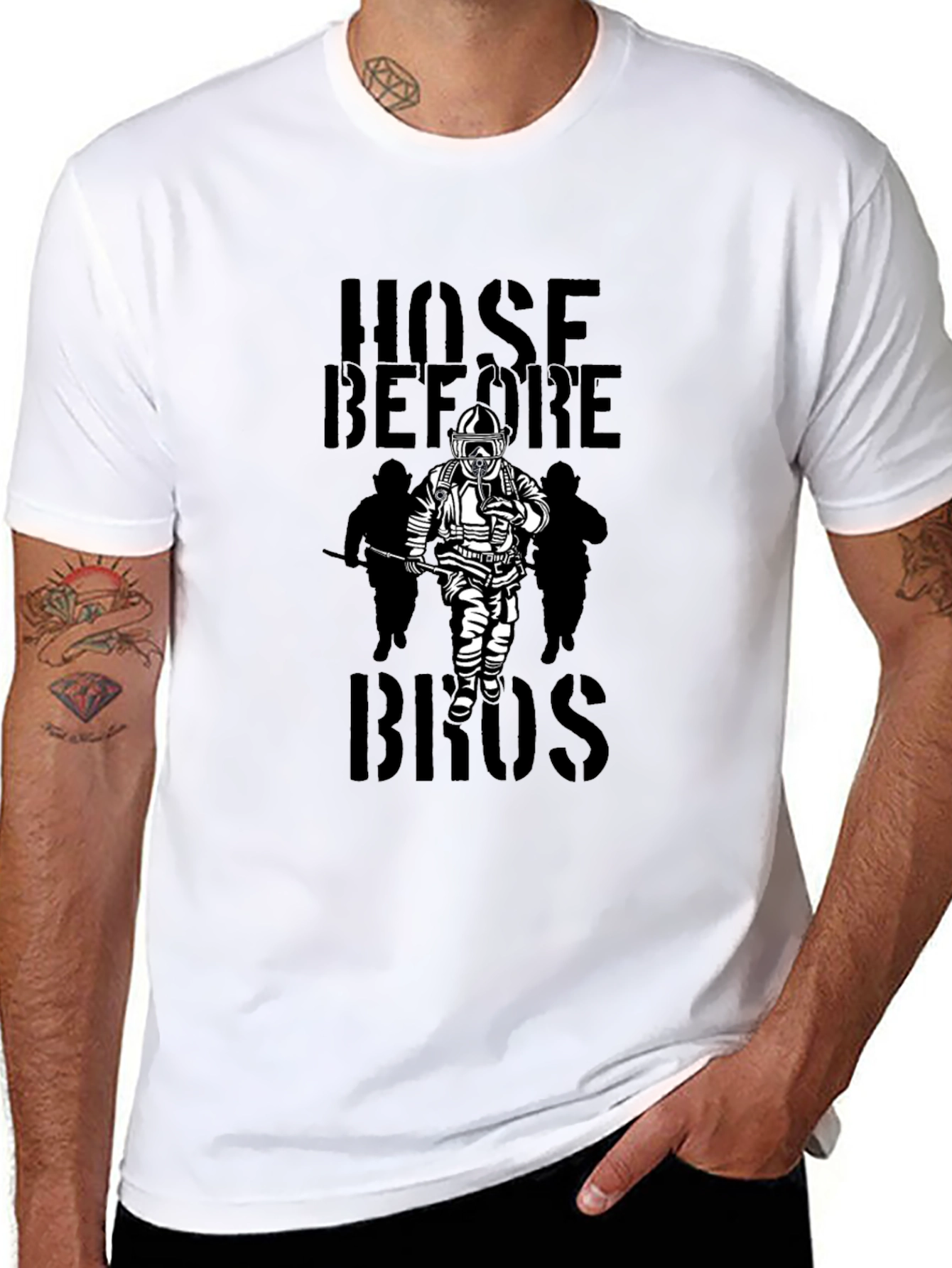 Hose Before Bros Firefighter T-Shirt