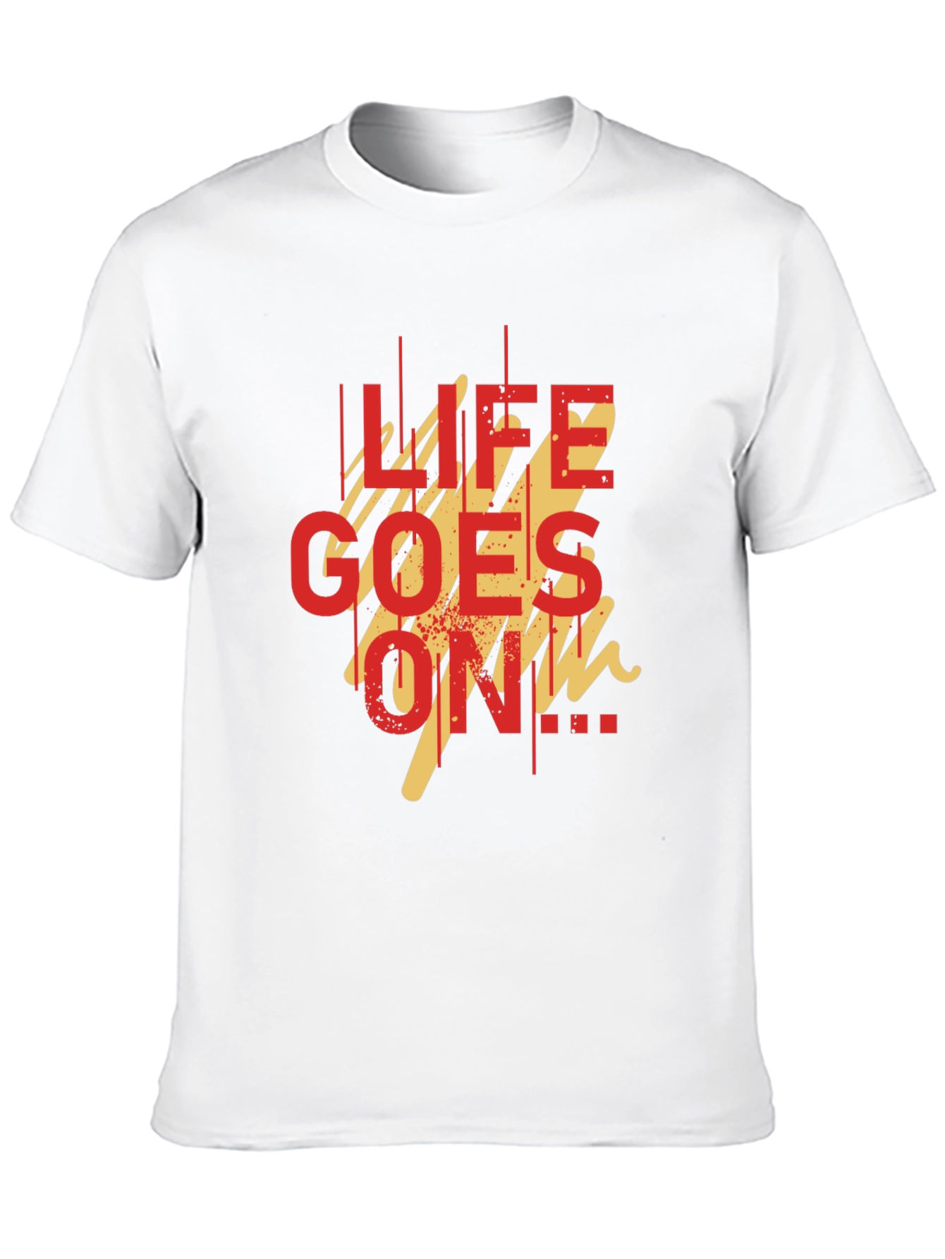 Life Goes On Graphic Tee - Black Casual T-Shirt