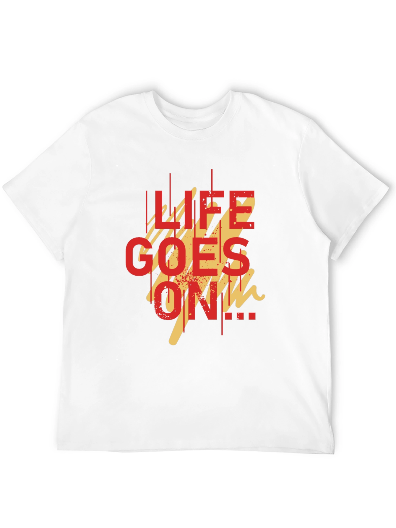 Life Goes On Graphic Tee - Black Casual T-Shirt