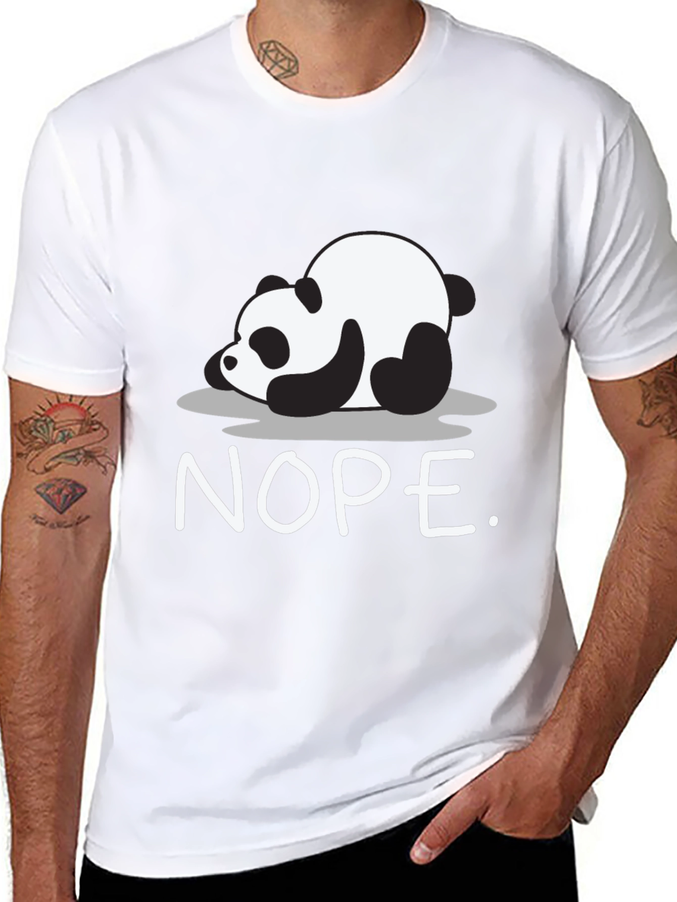 Nope Panda Graphic T-Shirt - Lazy Days