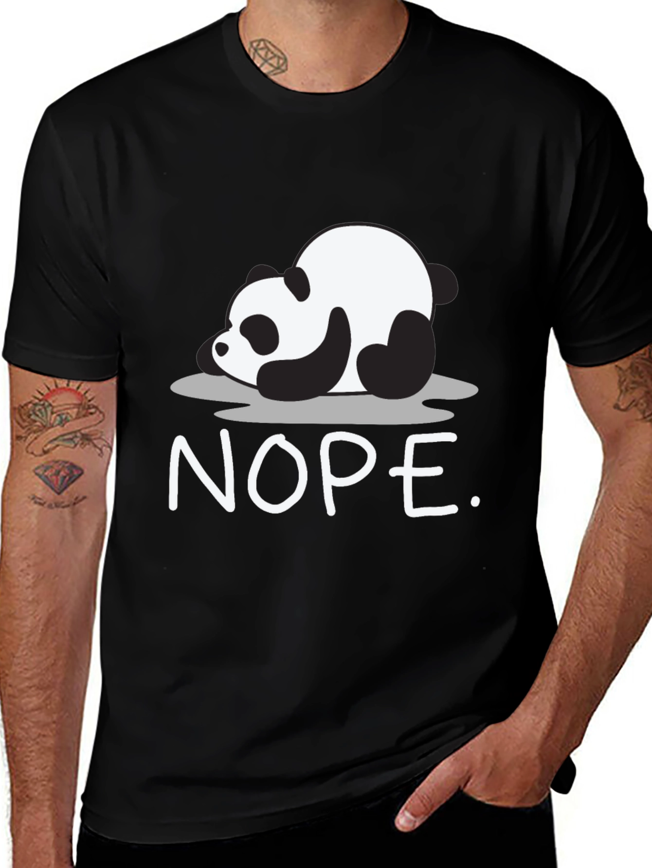 Nope Panda Graphic T-Shirt - Lazy Days