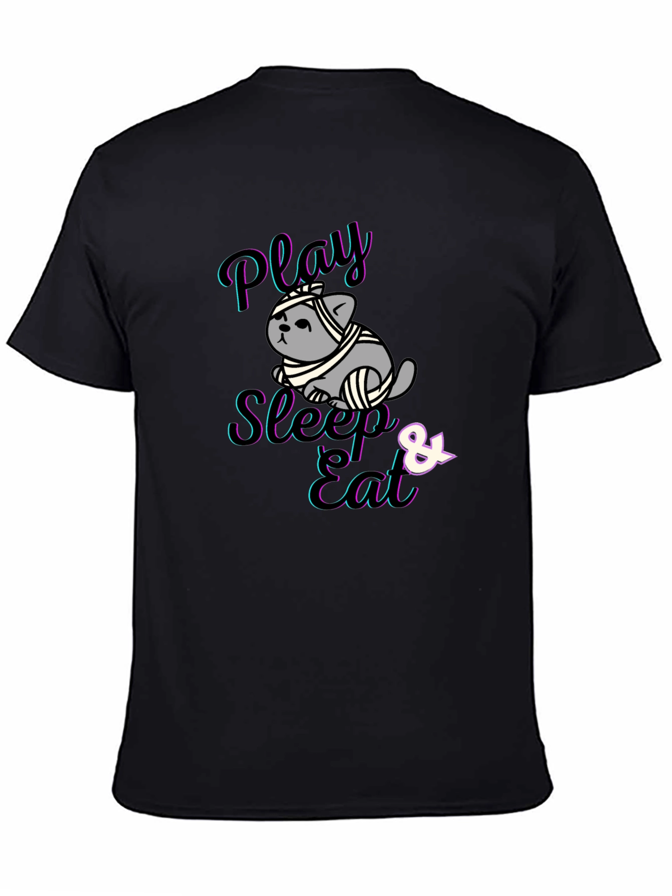 Play Sleep Eat Funny Cat T-Shirt