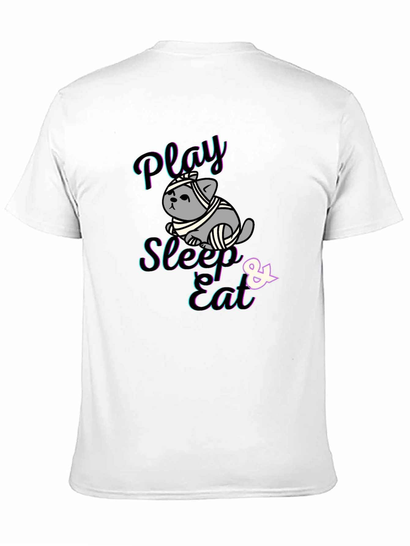 Play Sleep Eat Funny Cat T-Shirt