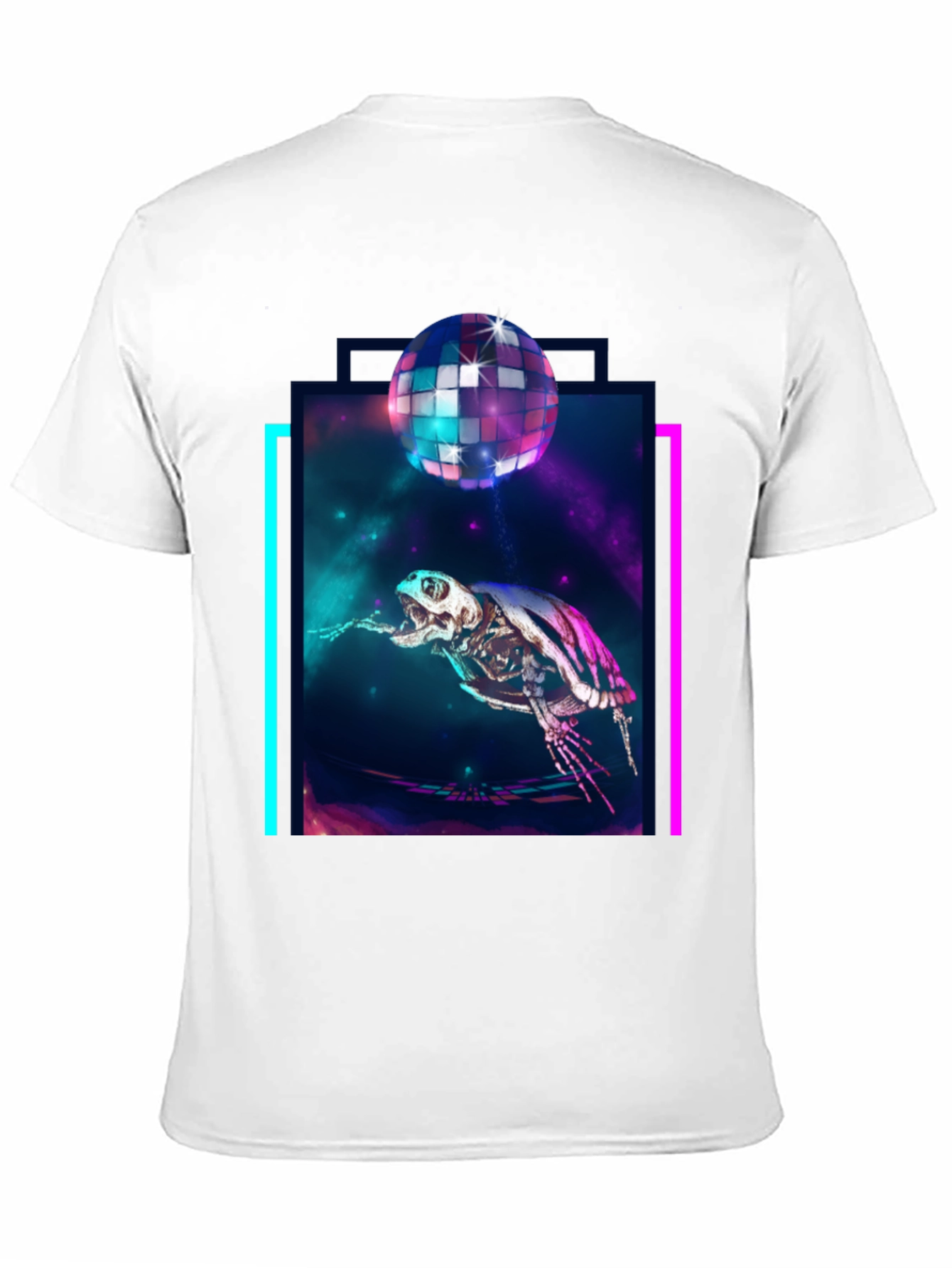 Cosmic Turtle Skeleton Disco T-Shirt