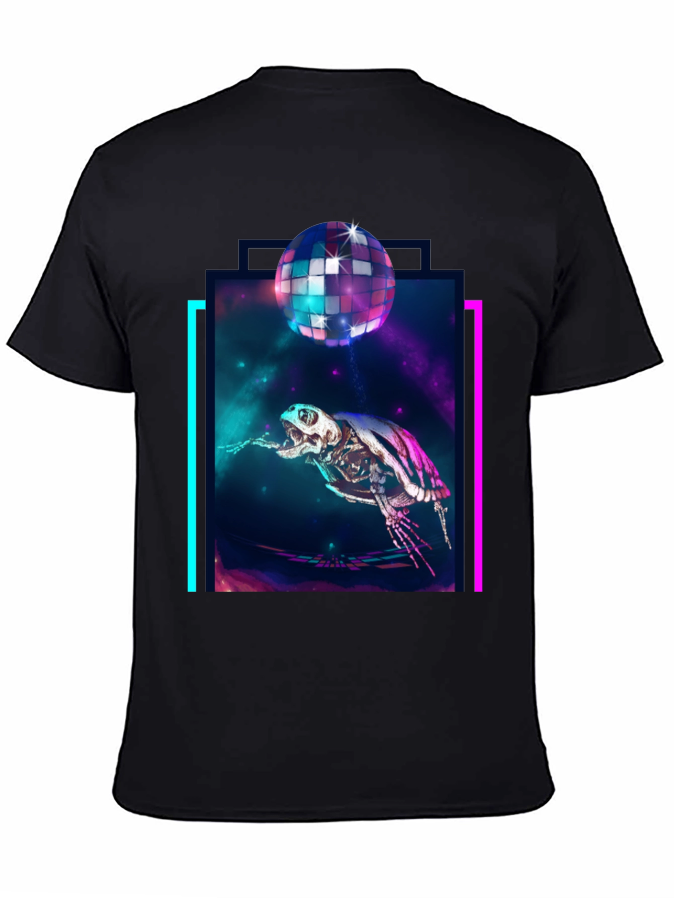 Cosmic Turtle Skeleton Disco T-Shirt