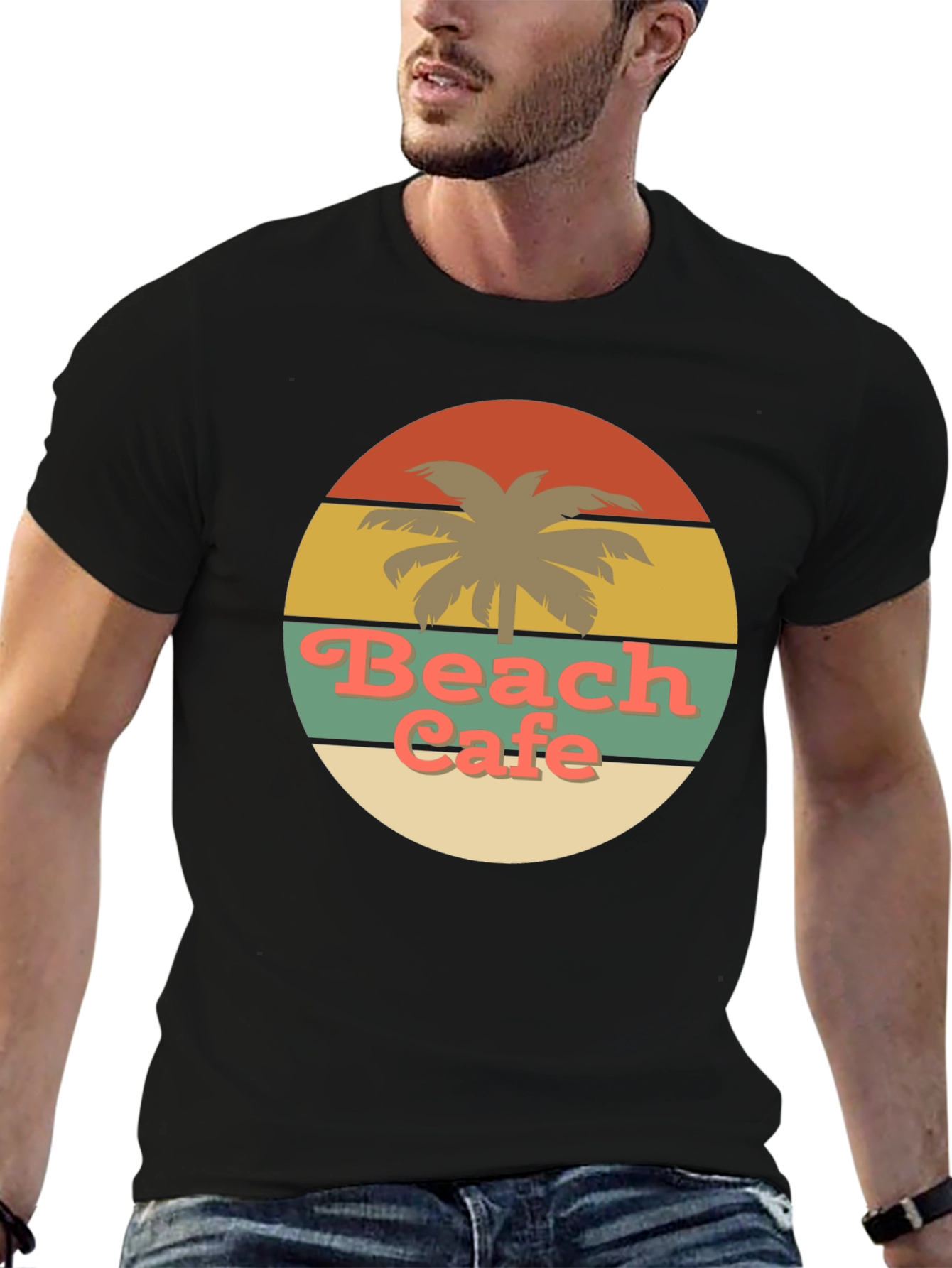 Retro Beach Cafe Graphic Tee