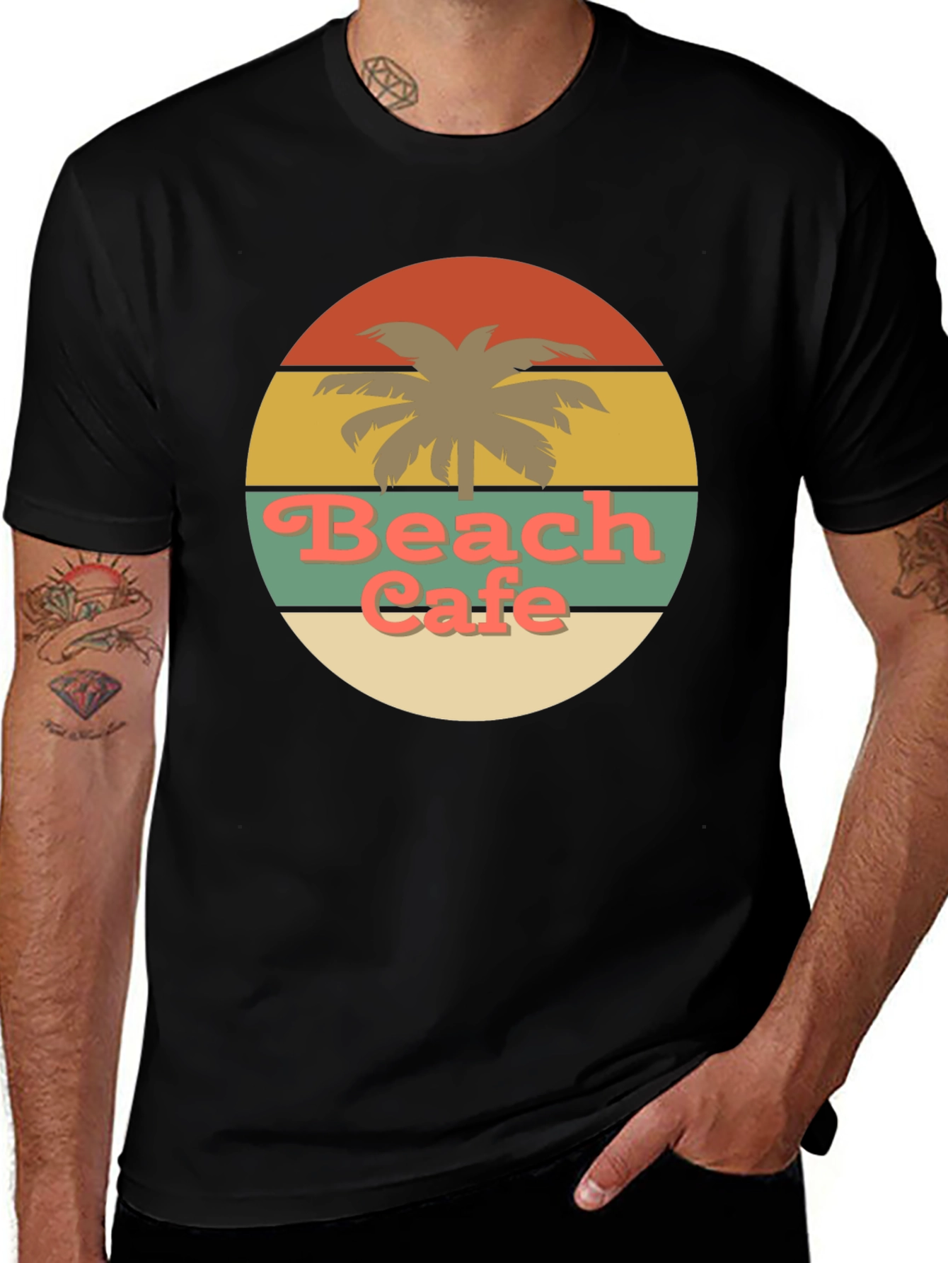 Retro Beach Cafe Graphic Tee