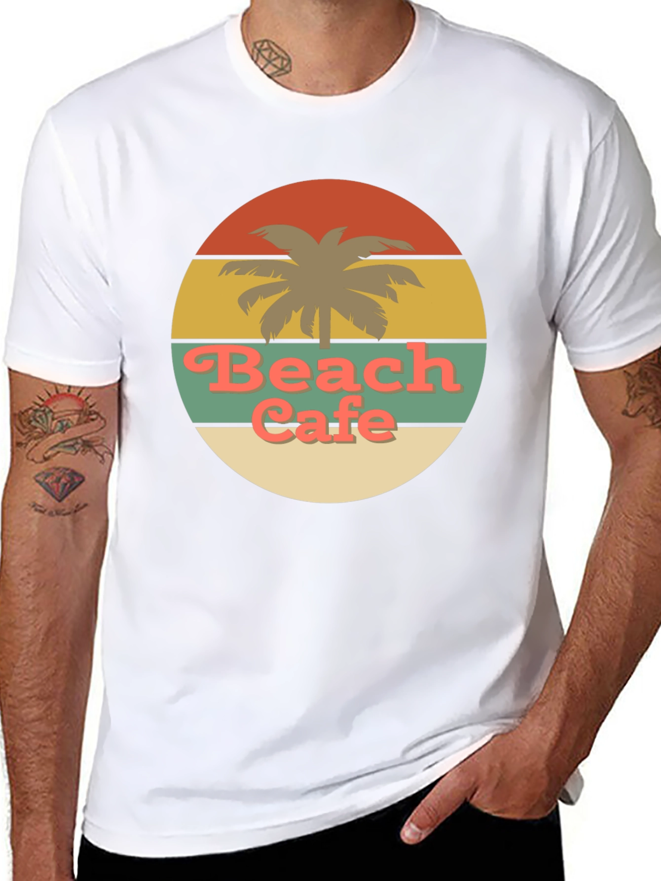 Retro Beach Cafe Graphic Tee