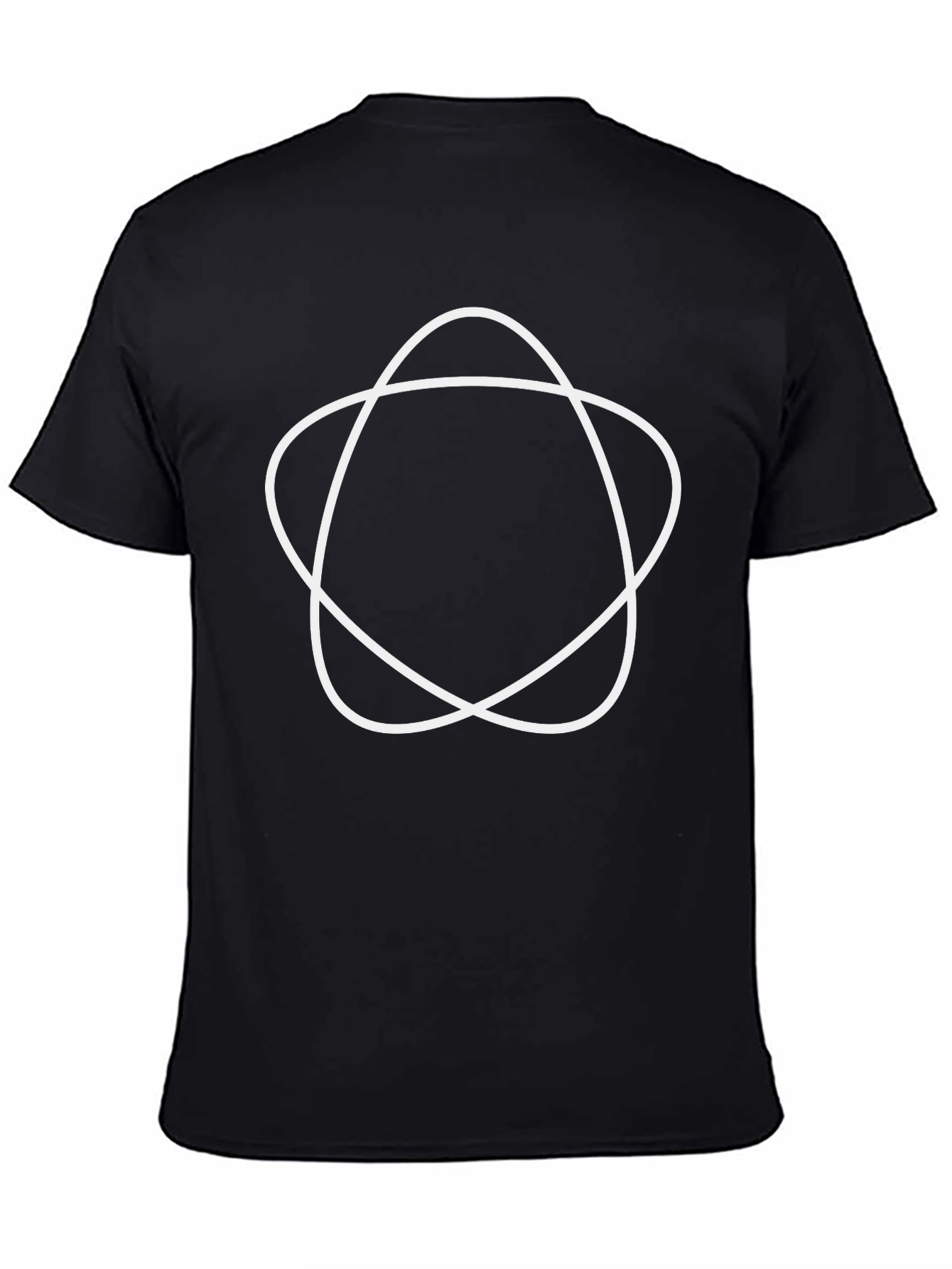 Abstract Circle Design Black T-Shirt