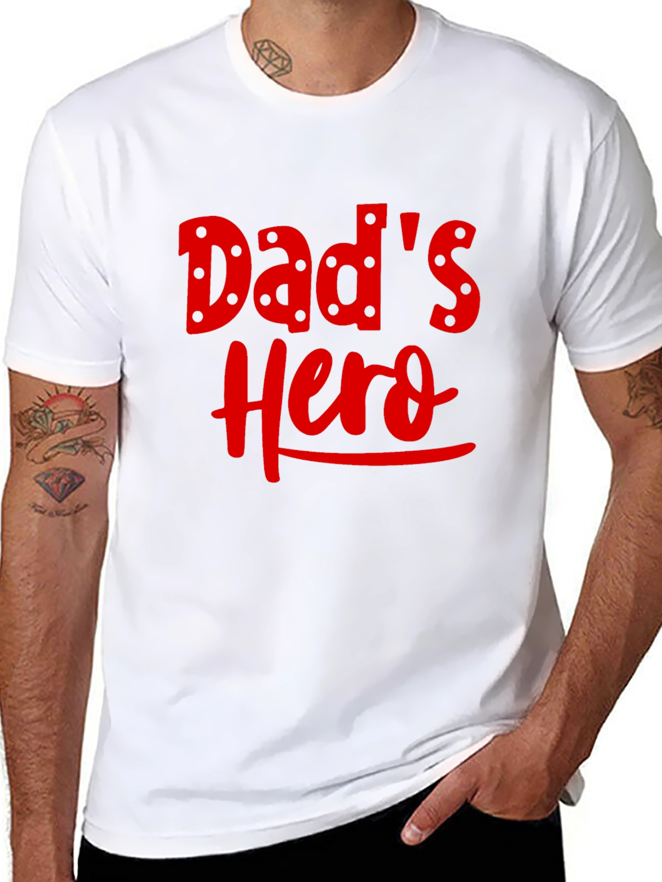 Dads Hero Black Graphic T-Shirt