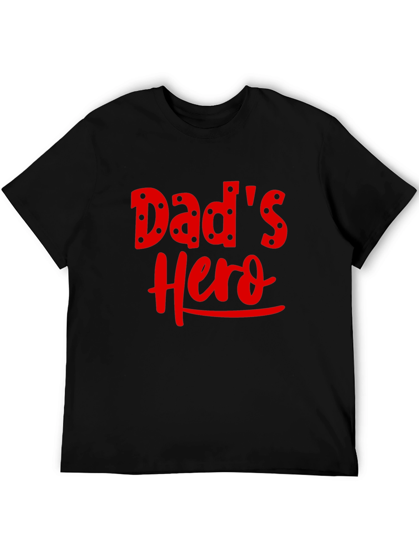 Dads Hero Black Graphic T-Shirt
