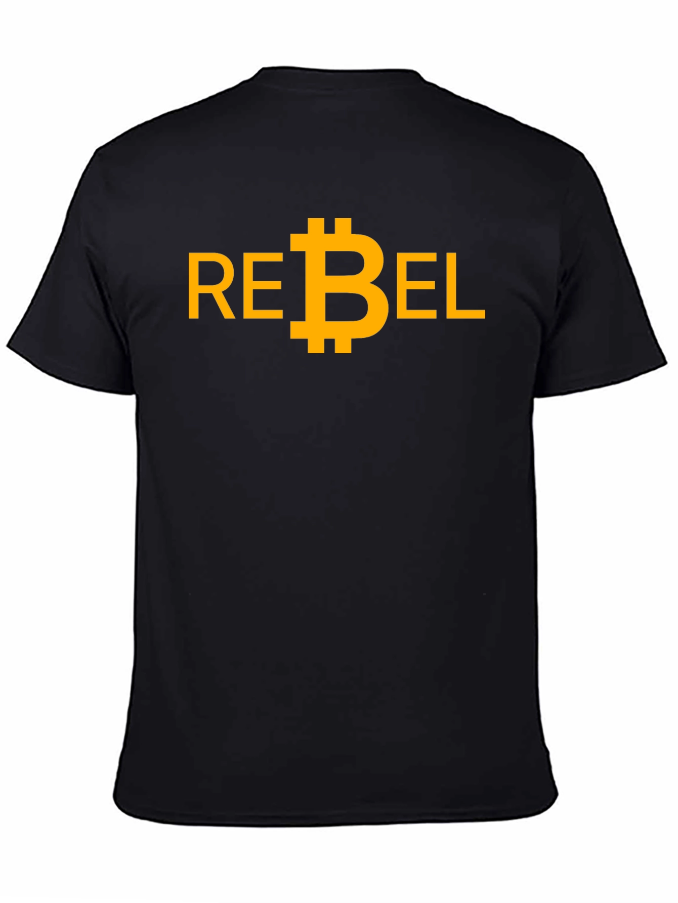 Rebel Bitcoin Graphic Tee - Black Cotton T-Shirt