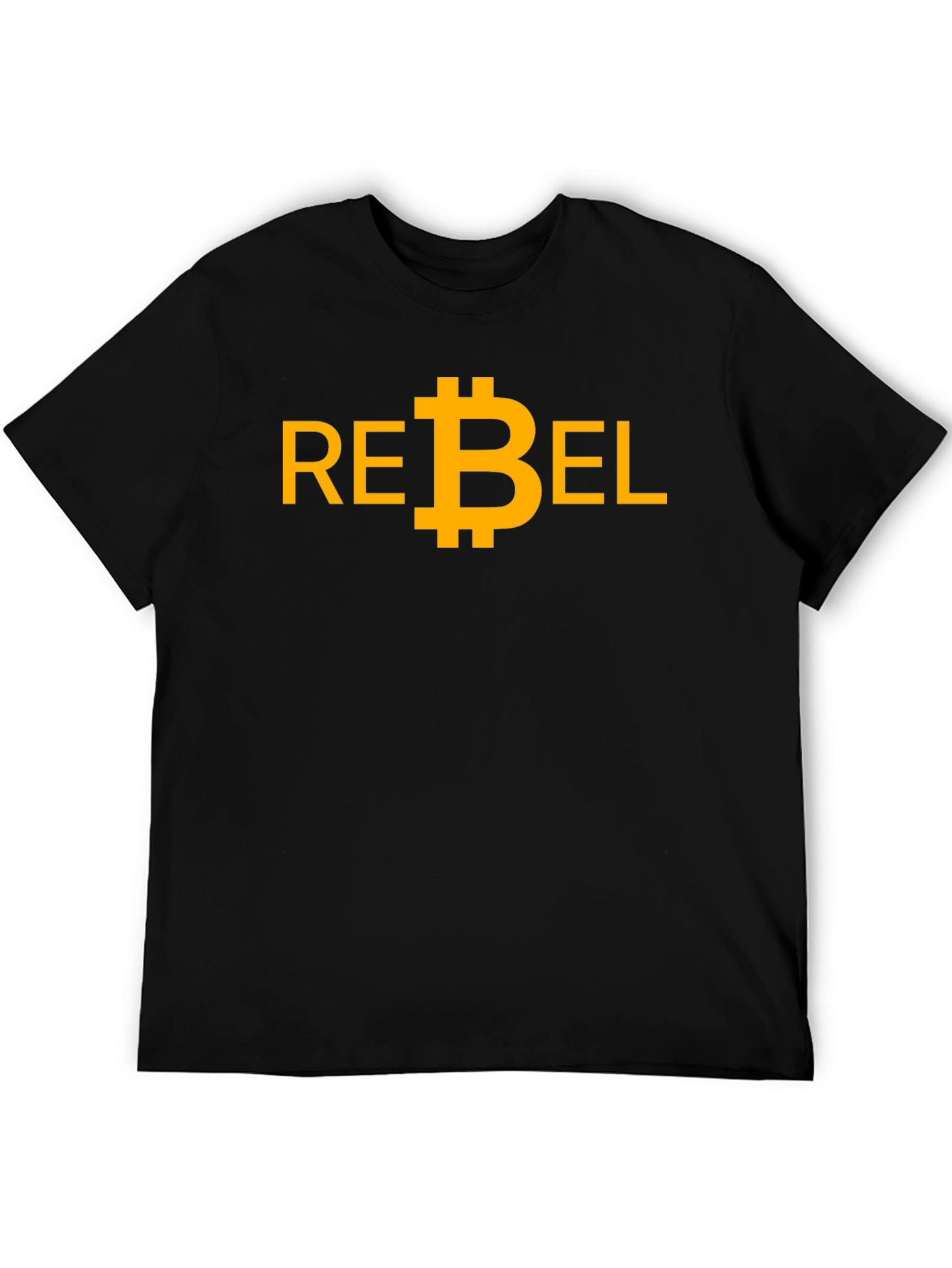 Rebel Bitcoin Graphic Tee - Black Cotton T-Shirt