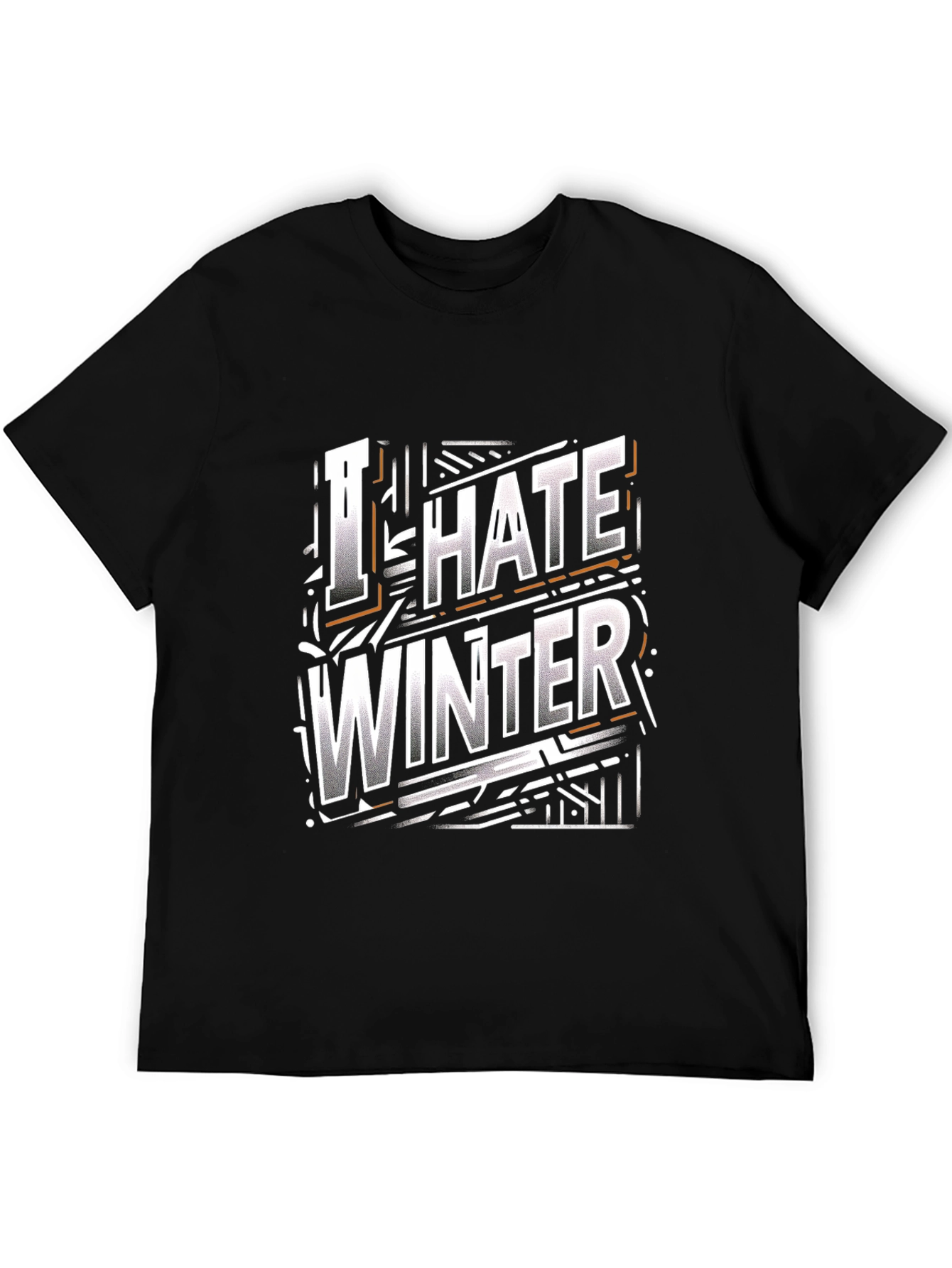 I Hate Winter Graphic Tee - Black Crew Neck