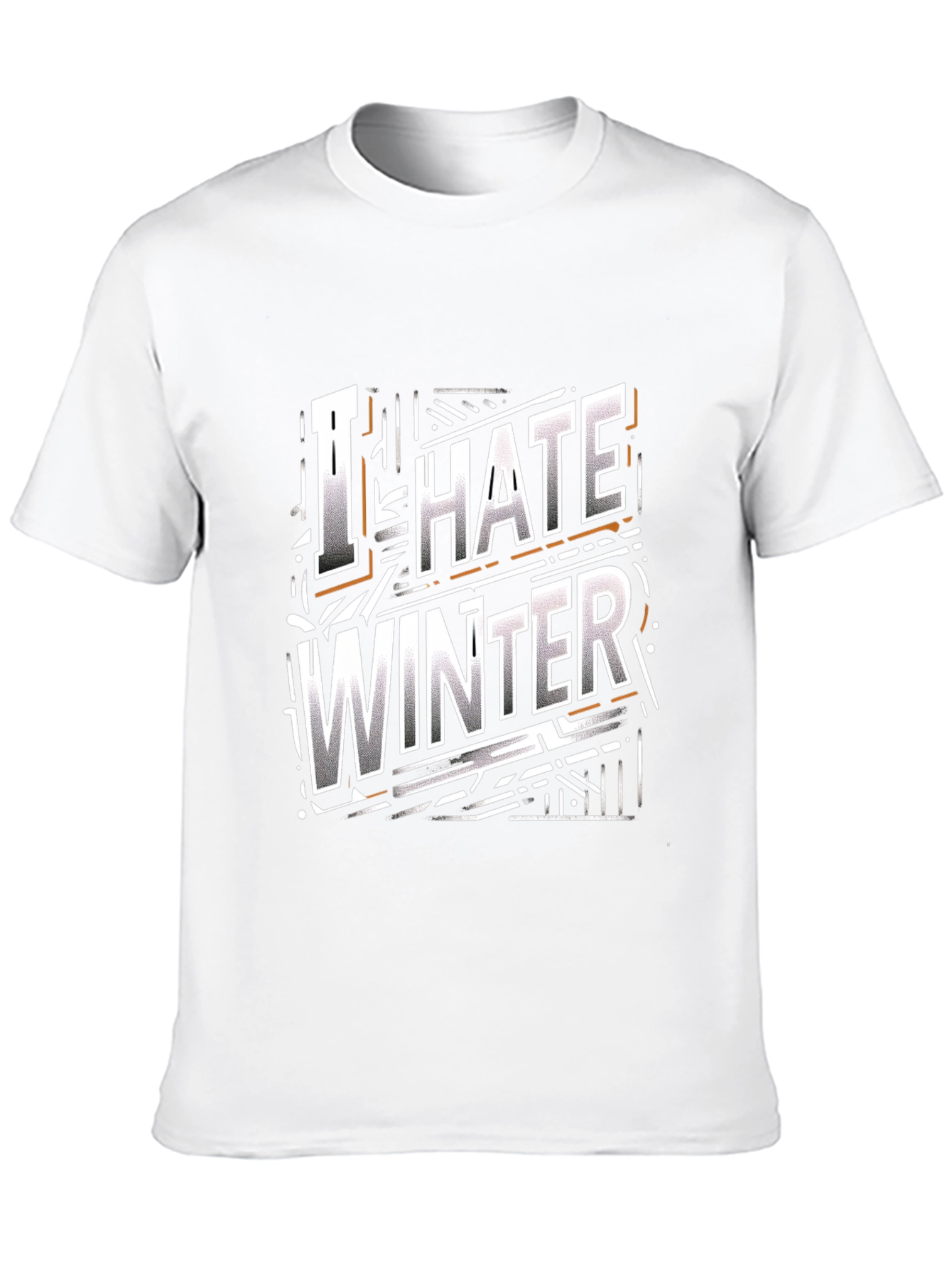 I Hate Winter Graphic Tee - Black Crew Neck