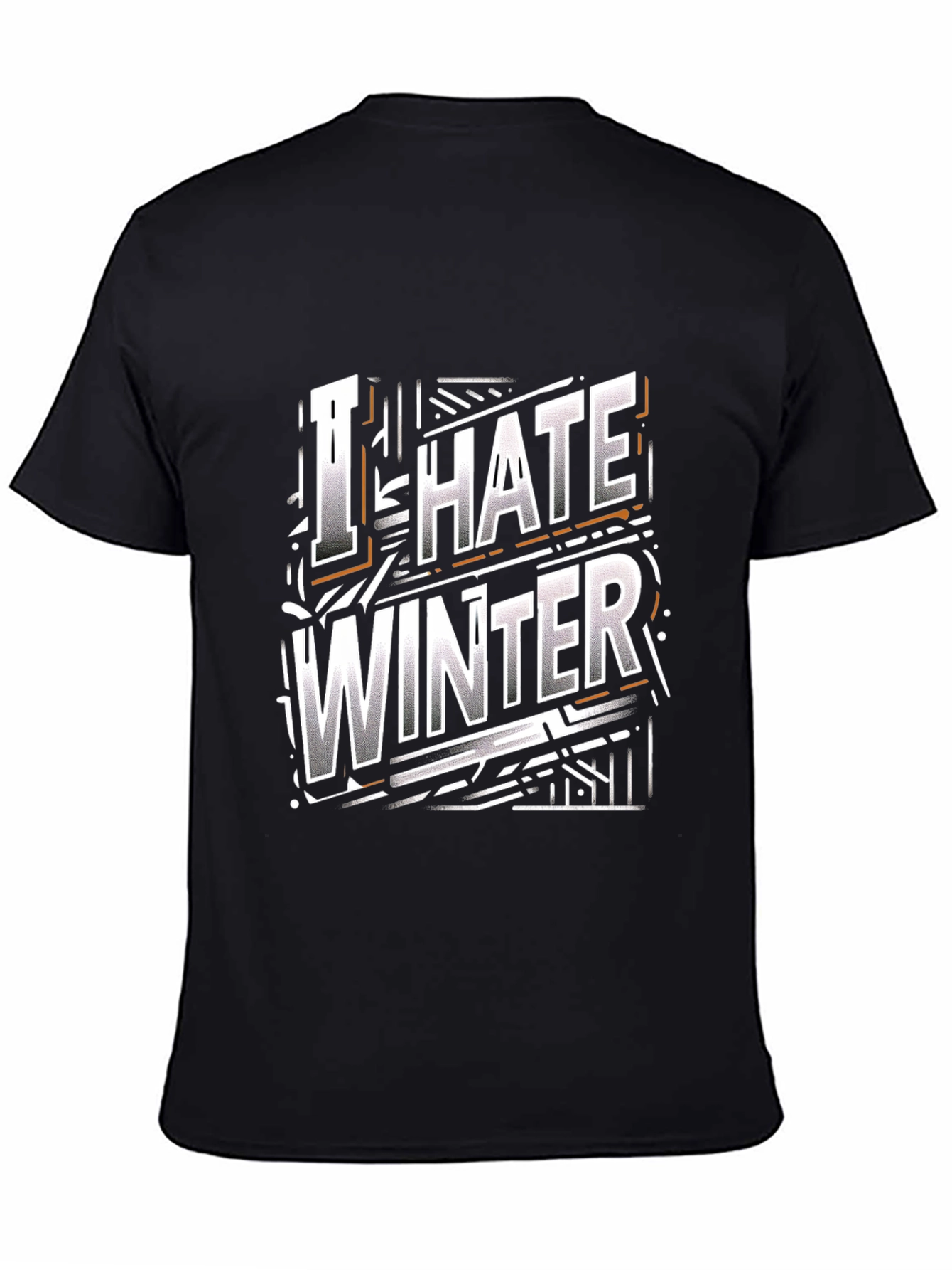 I Hate Winter Graphic Tee - Black Crew Neck