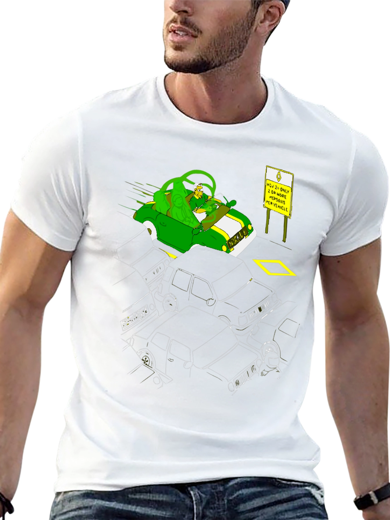 Cartoon Carpool Tee