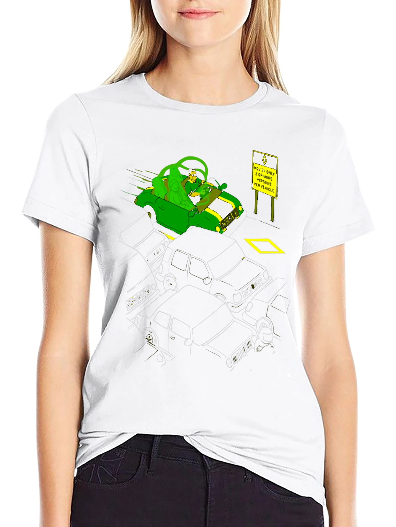 Cartoon Carpool Tee