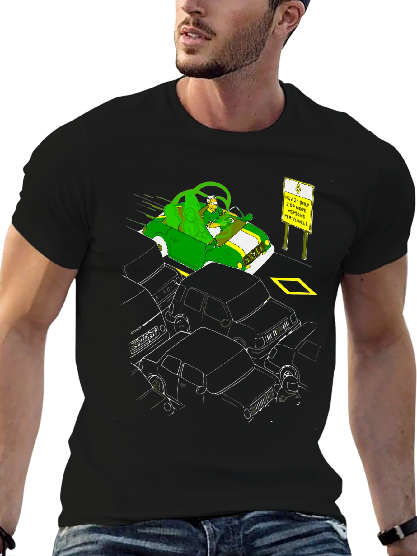 Cartoon Carpool Tee
