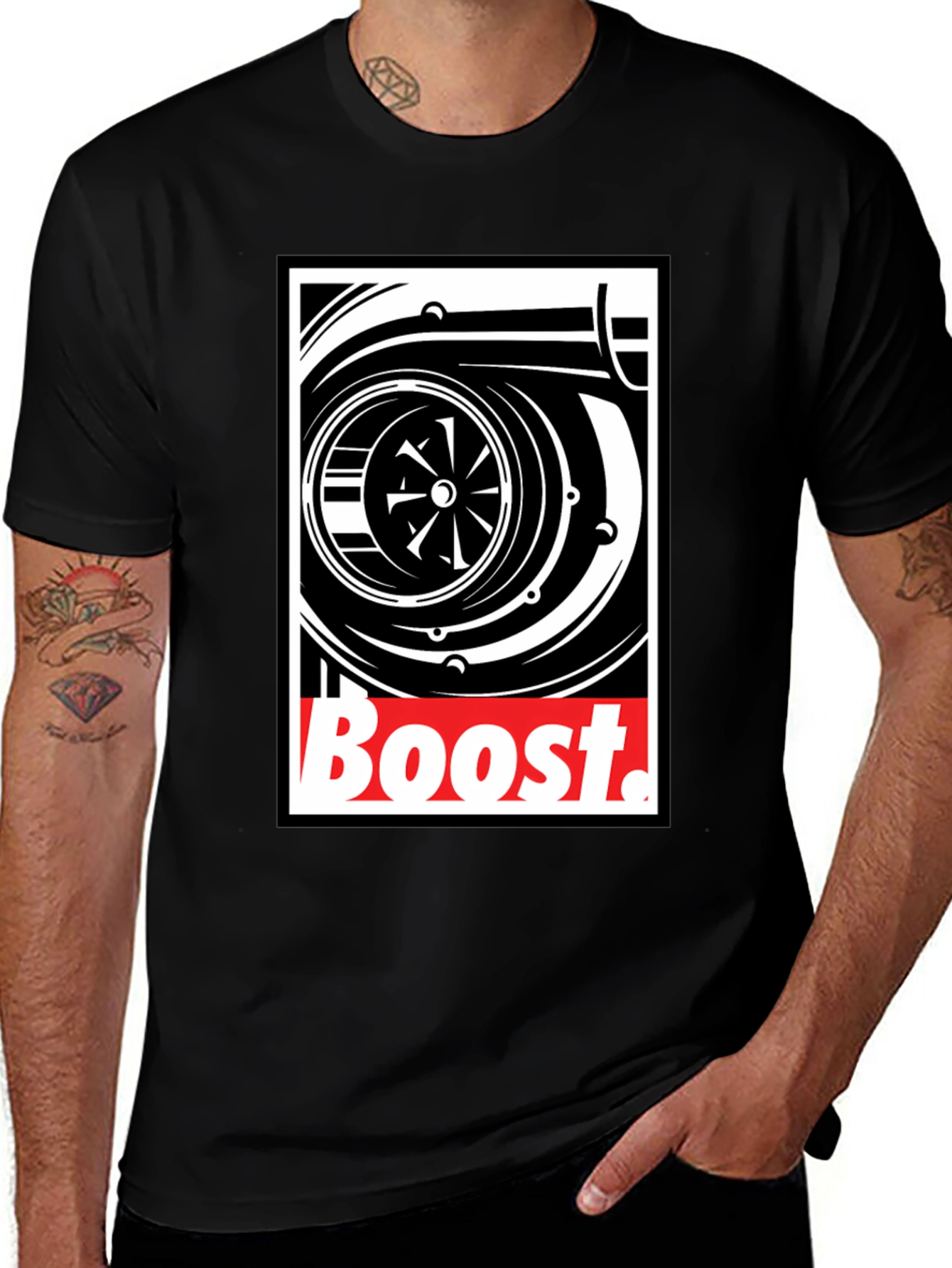 Boost Turbo T-Shirt - Black Graphic Tee