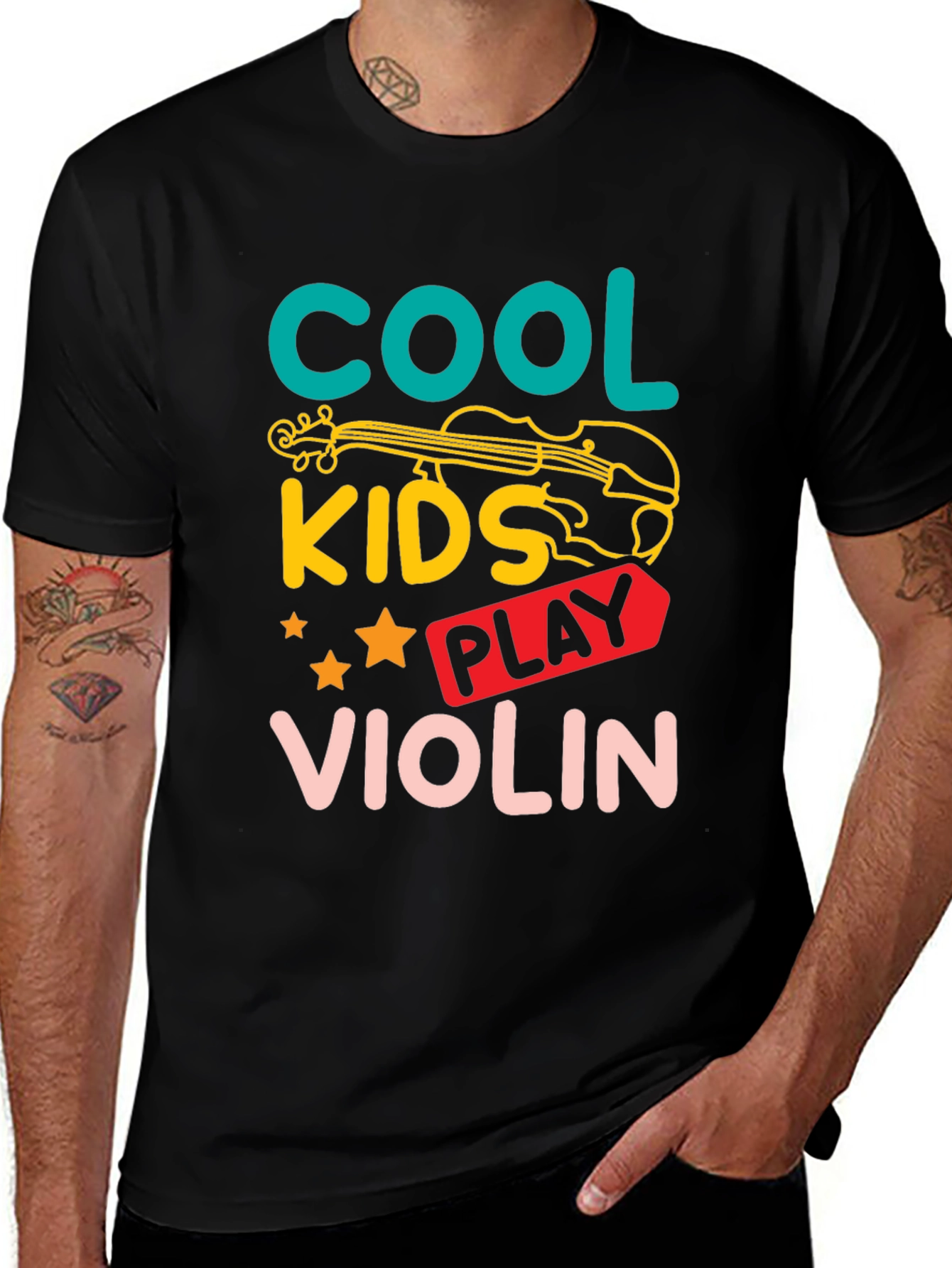 Cool Kids Violin T-Shirt - Music Lovers Tee