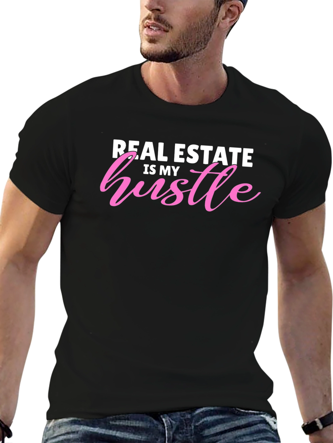 Real Estate Hustle Graphic Tee - Black
