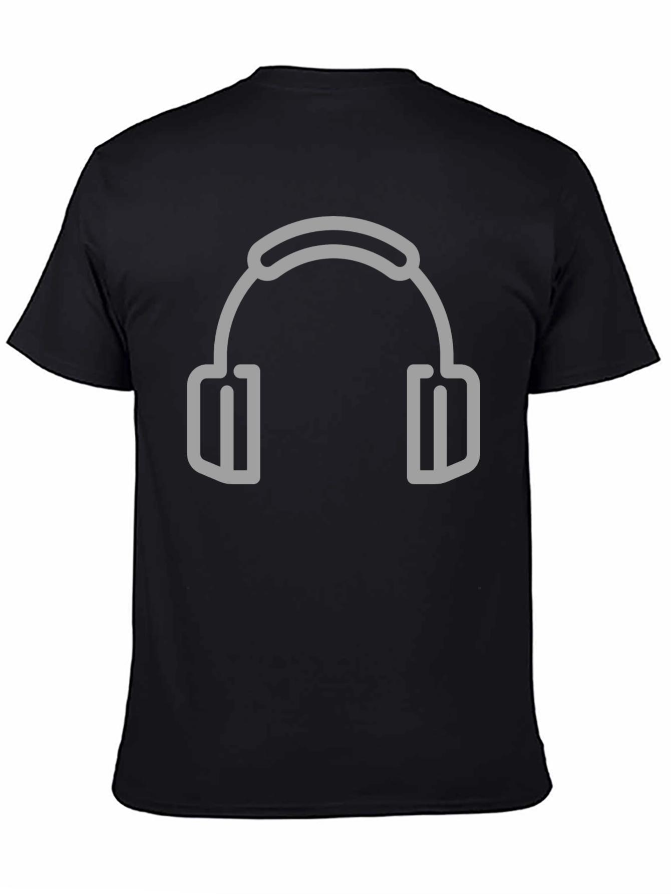 Headphone Graphic Black T-Shirt