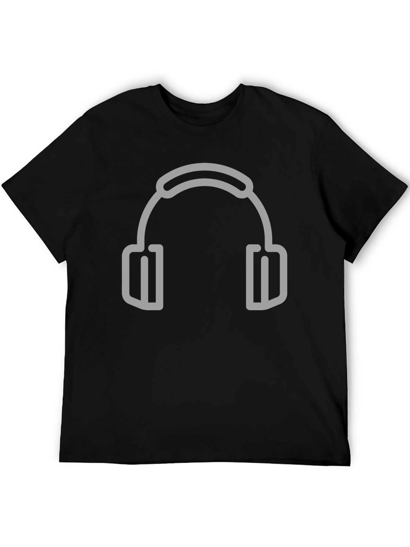 Headphone Graphic Black T-Shirt