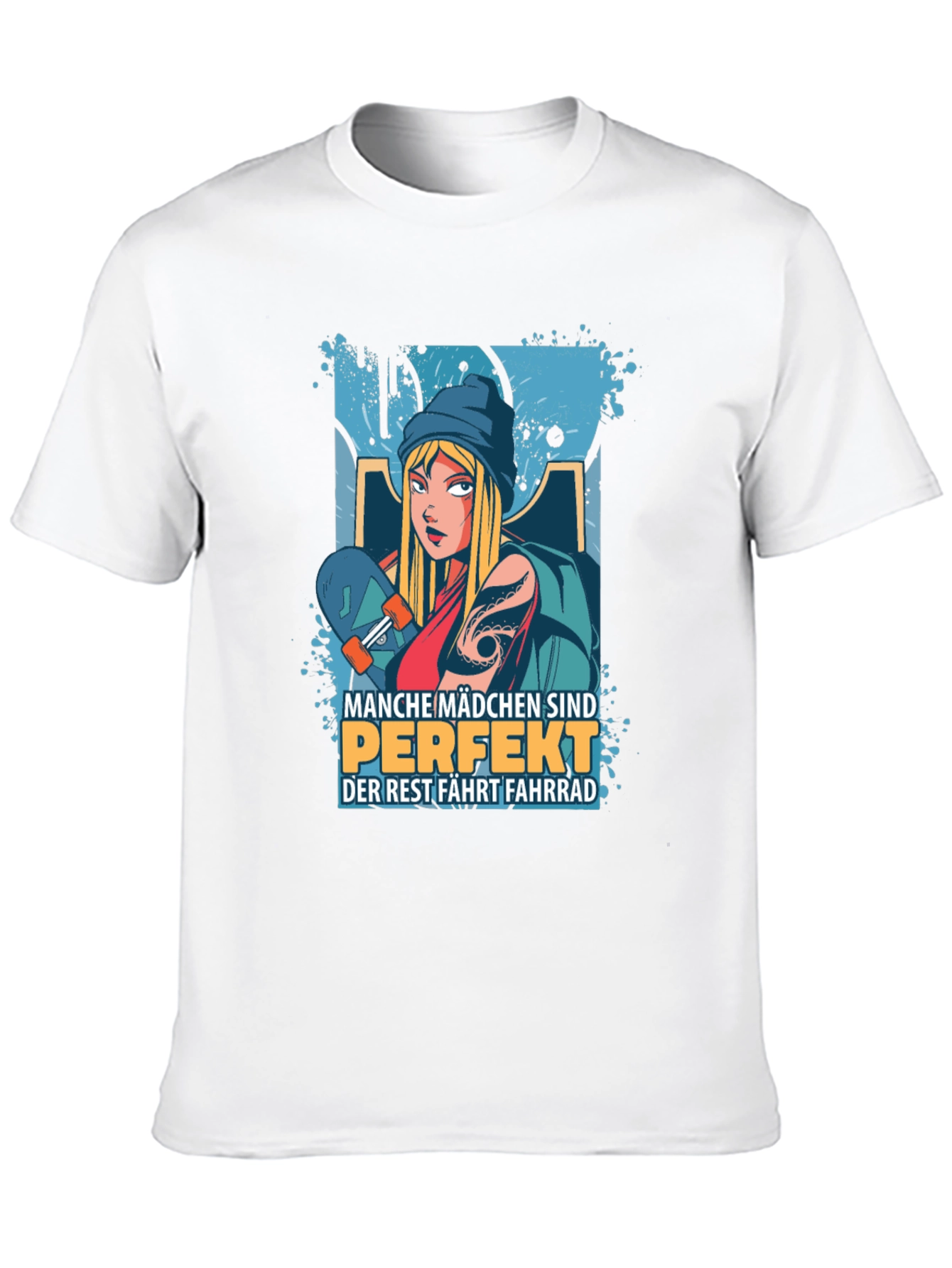 Skater Girl Graphic T-Shirt - Cool and Trendy Design