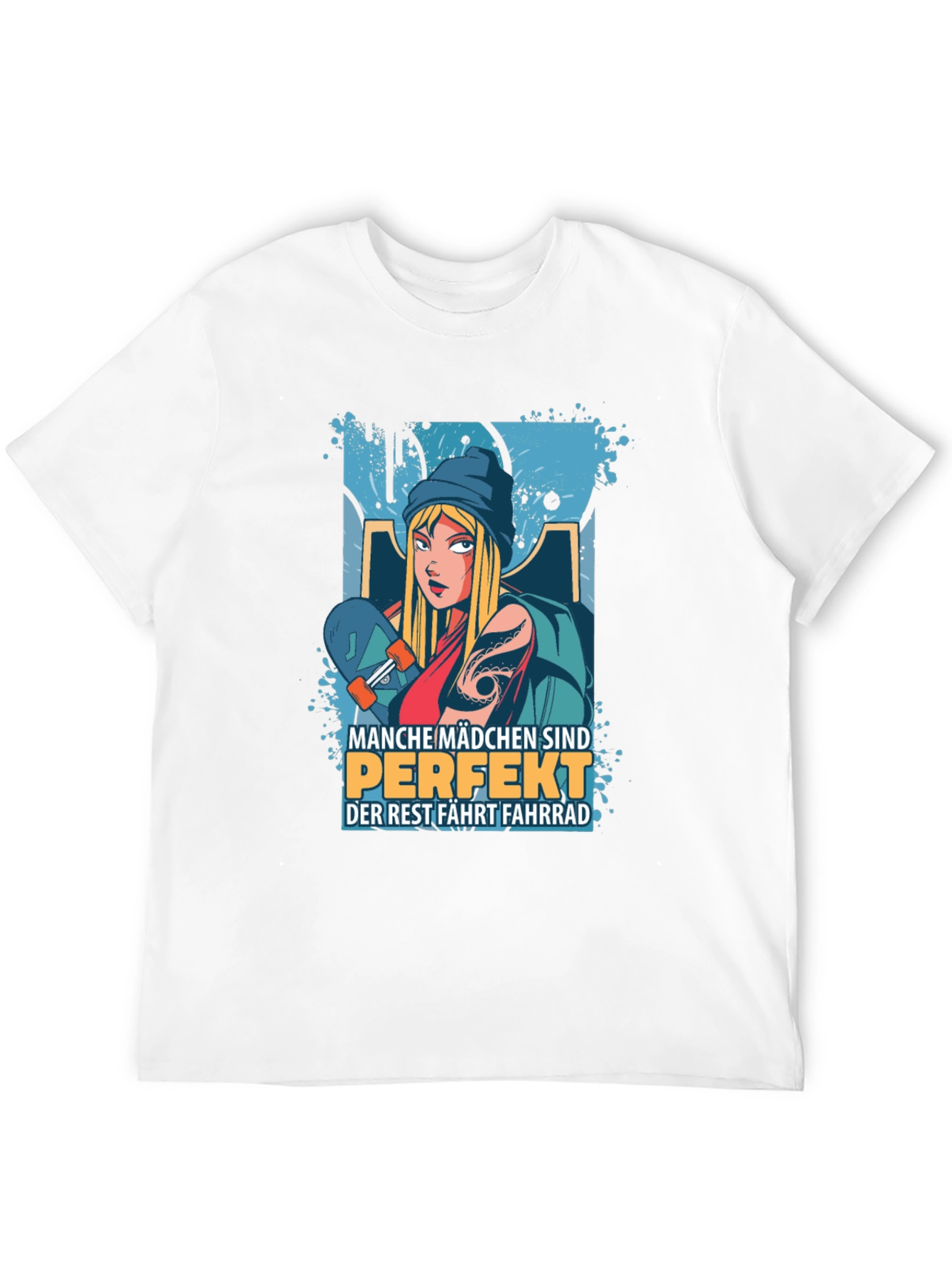 Skater Girl Graphic T-Shirt - Cool and Trendy Design