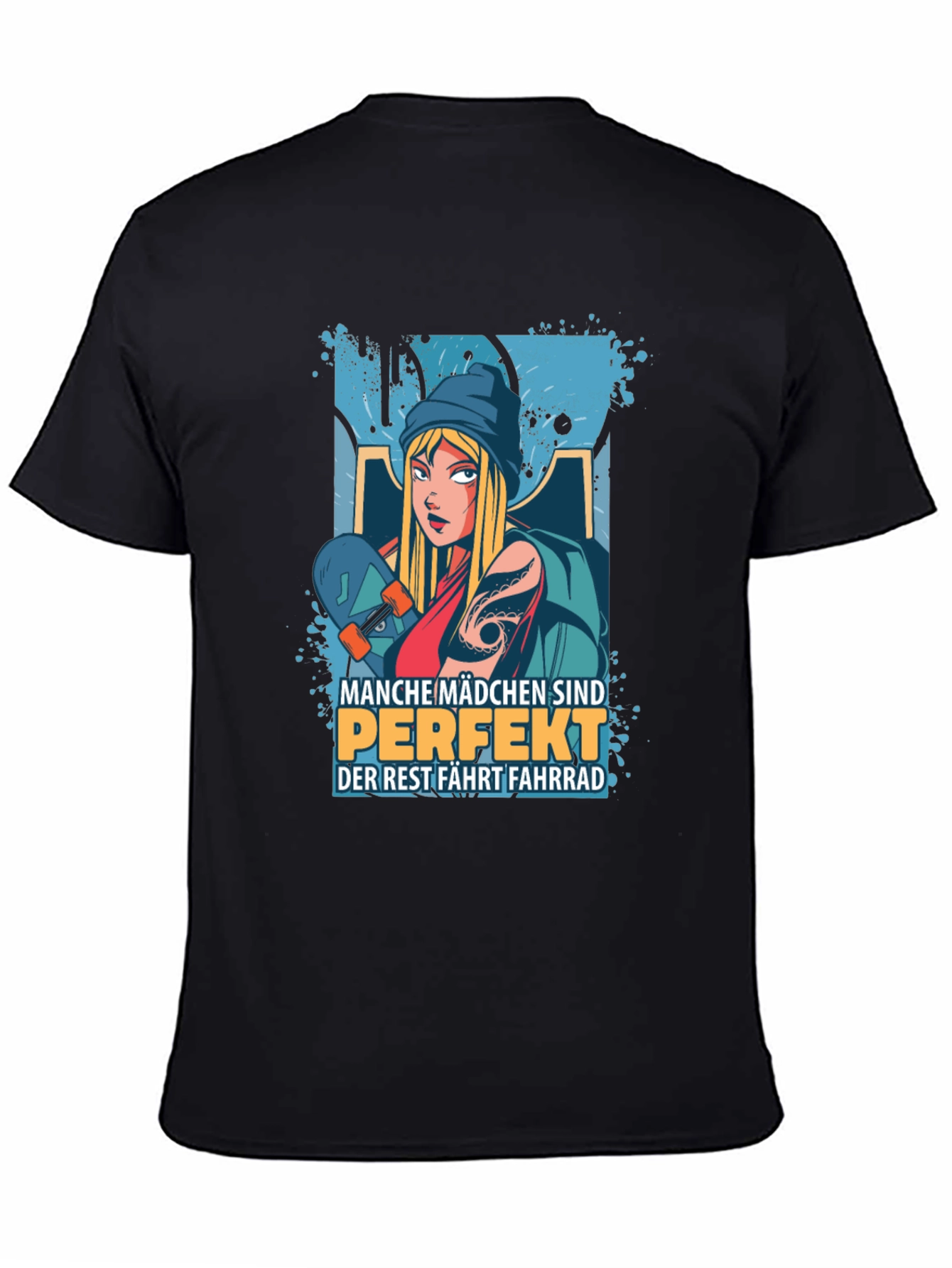 Skater Girl Graphic T-Shirt - Cool and Trendy Design