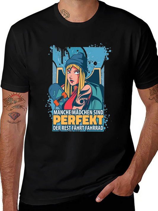 Skater Girl Graphic T-Shirt - Cool and Trendy Design