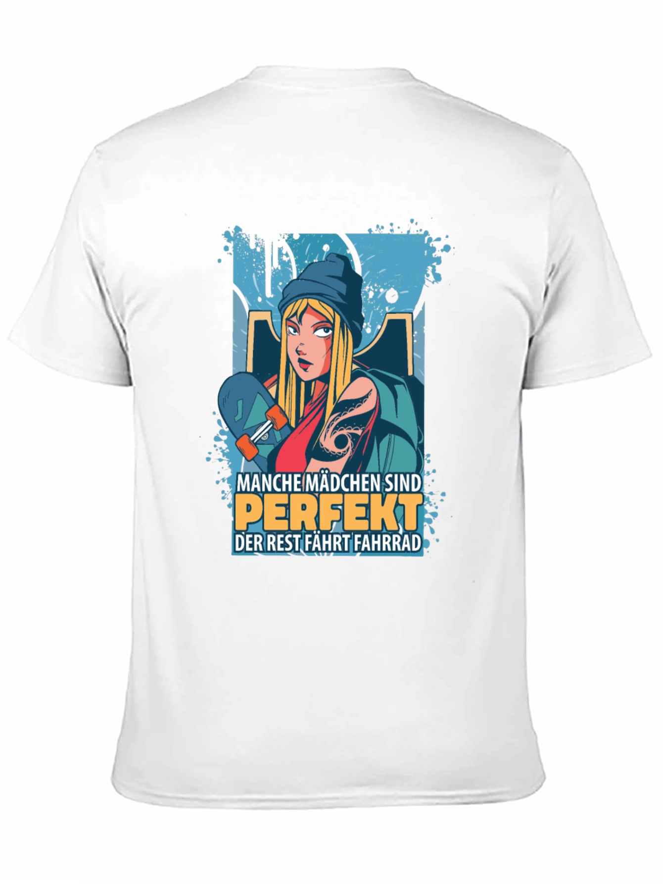 Skater Girl Graphic T-Shirt - Cool and Trendy Design
