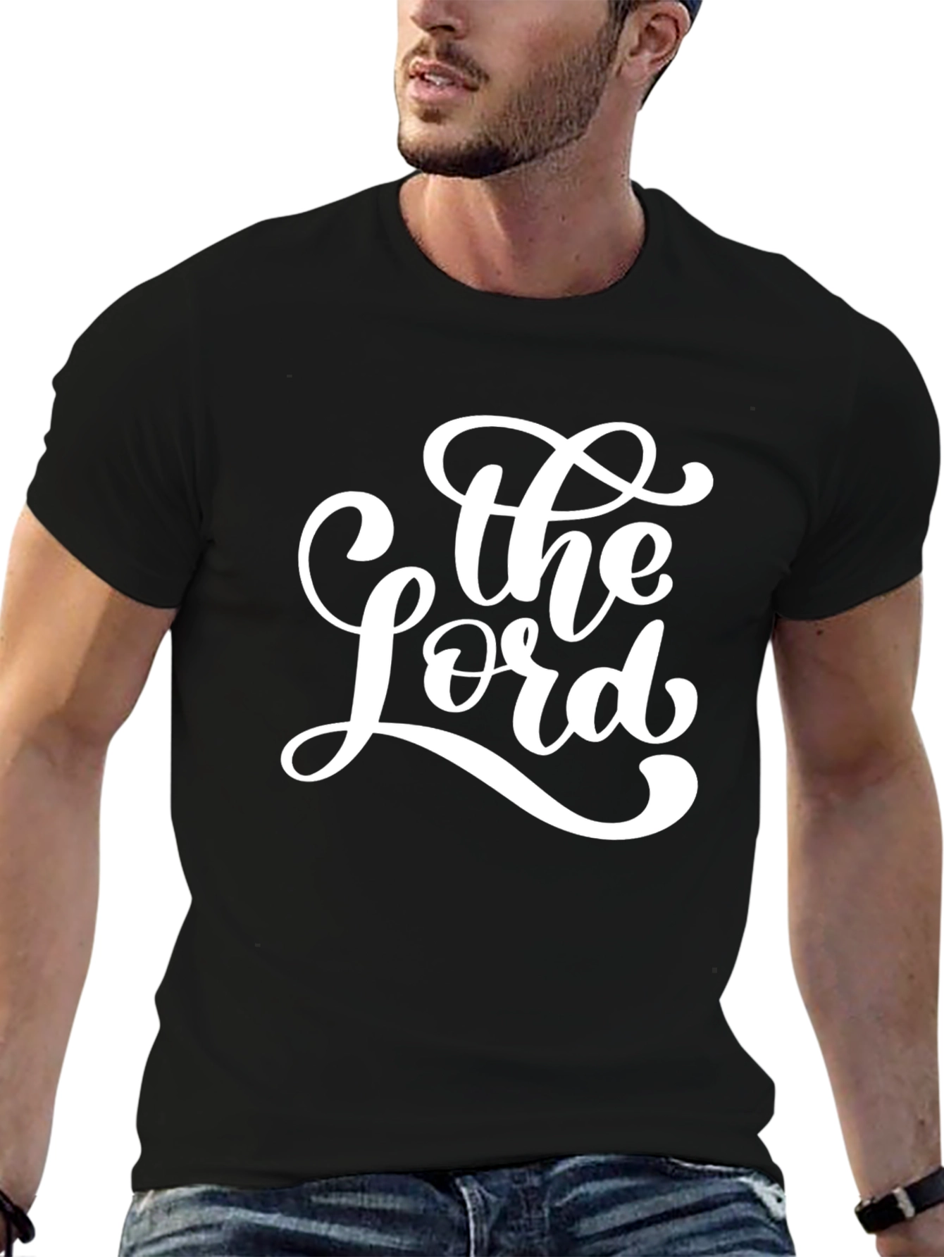 The Lord Graphic Print Black T-Shirt